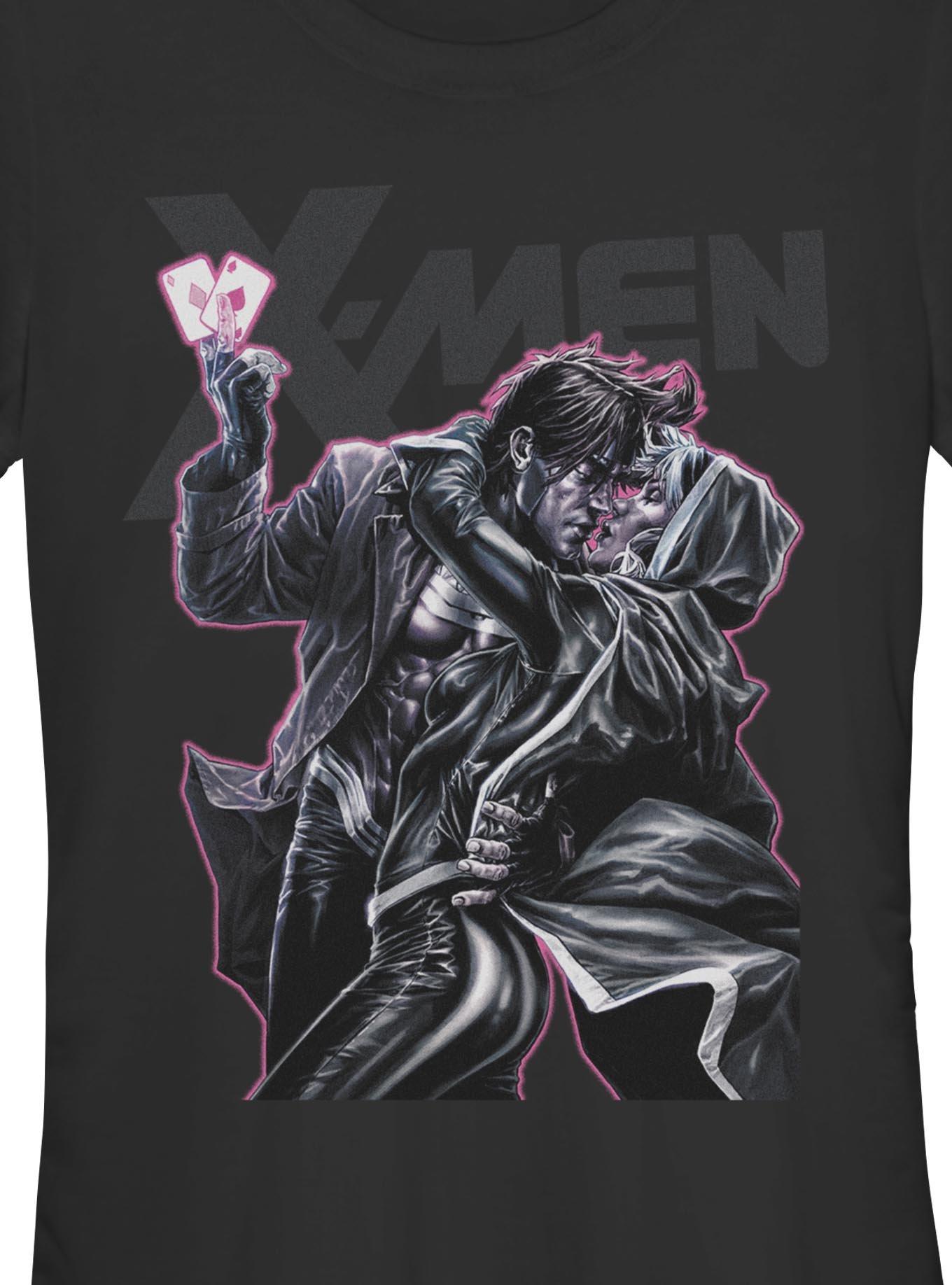 Marvel X-Men Rogue & Gambit Kiss Girls T-Shirt Hot Topic Exclusive, , hi-res