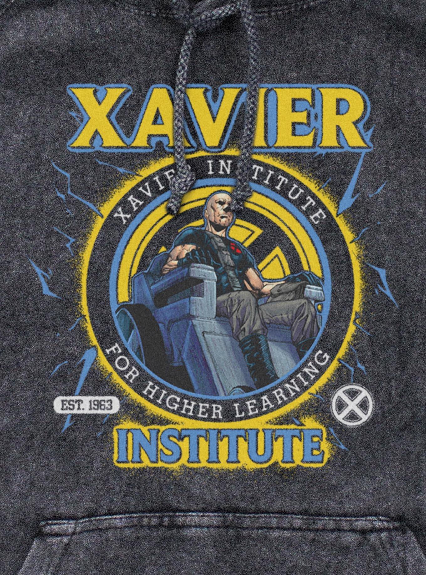 Marvel X-Men Xavier Institute Mineral Wash Hoodie Hot Topic Exclusive, , hi-res