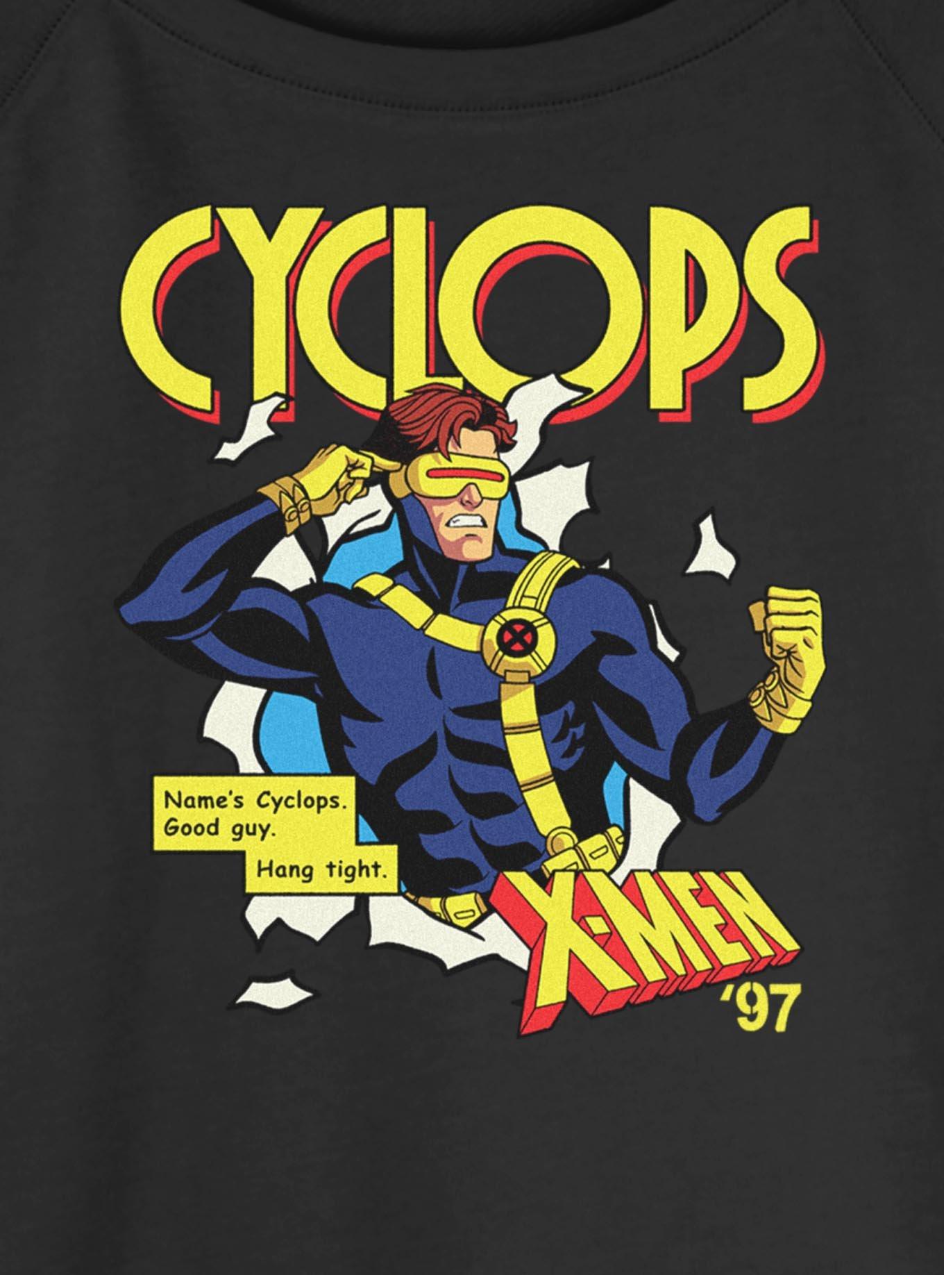 Marvel X-Men '97 Comic Cyclops Girls Slouchy Sweatshirt Hot Topic Exclusive, , hi-res