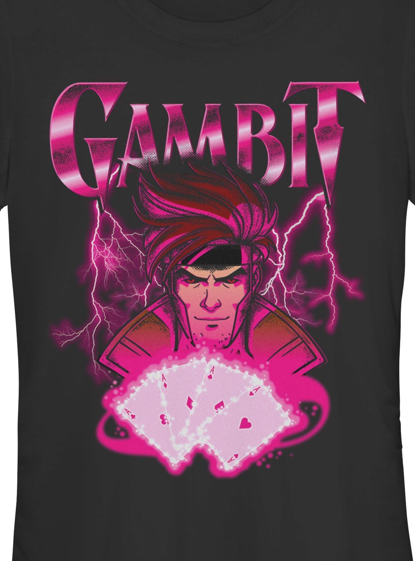 Marvel X-Men '97 Gambit Cards Girls T-Shirt Hot Topic Exclusive, , hi-res