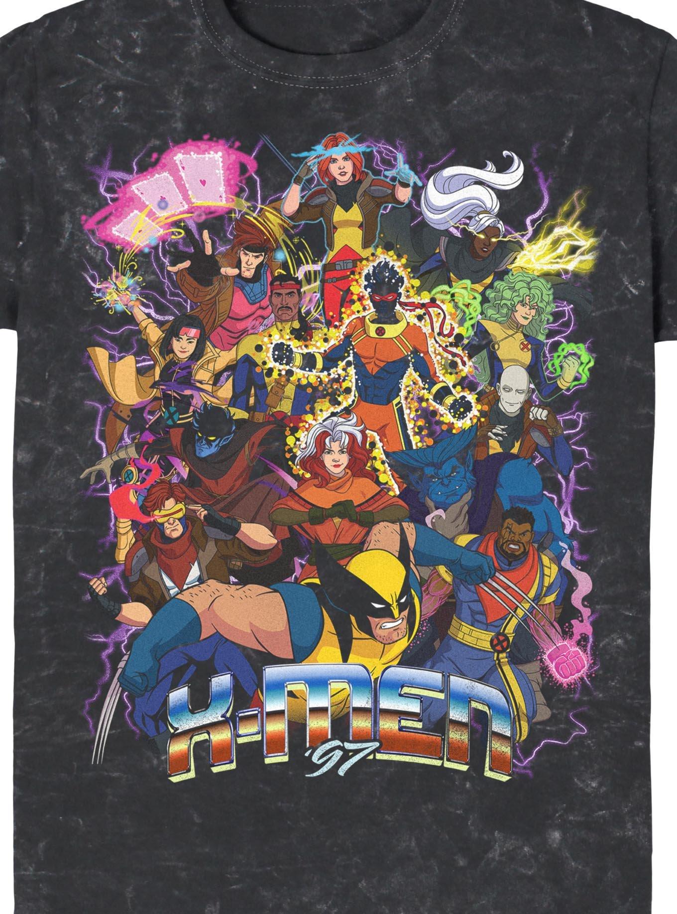 Marvel X-Men '97 Epic Team Mineral Wash T-Shirt Hot Topic Exclusive, , hi-res