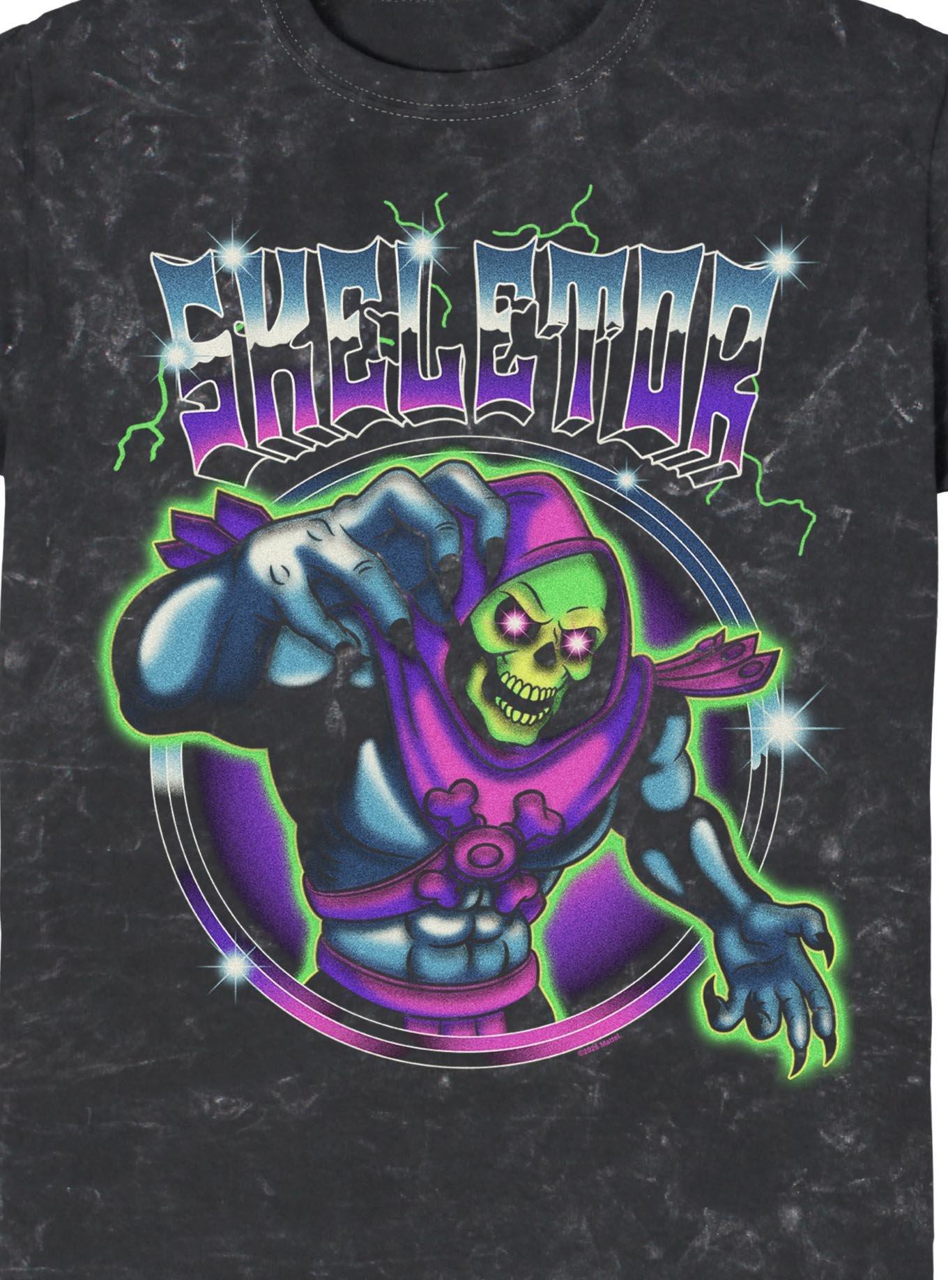 Masters Of The Universe Skeletor Lightning Mineral Wash T-Shirt, , hi-res