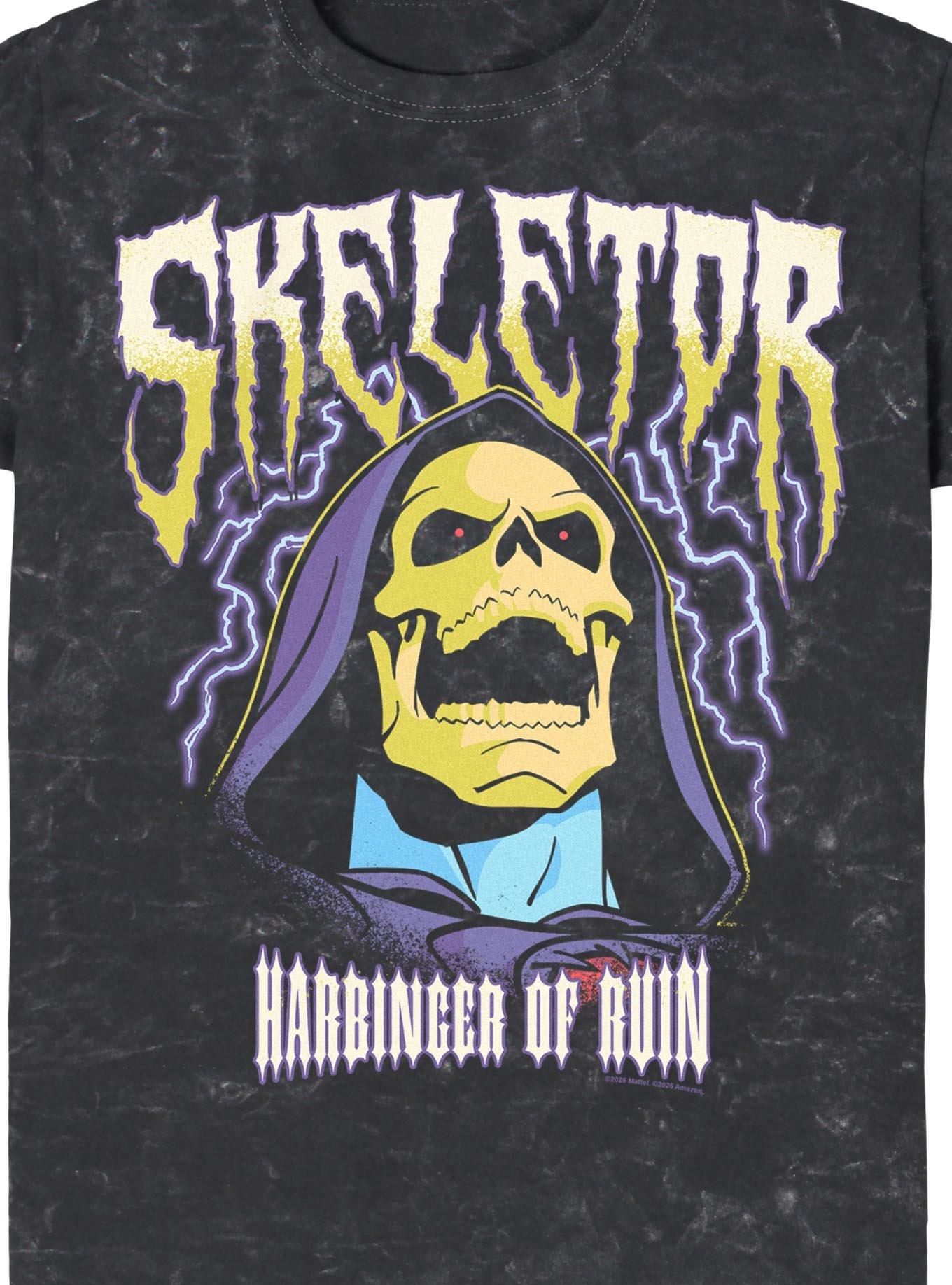 Masters Of The Universe Skeletor Lightning Mineral Wash T-Shirt, , hi-res