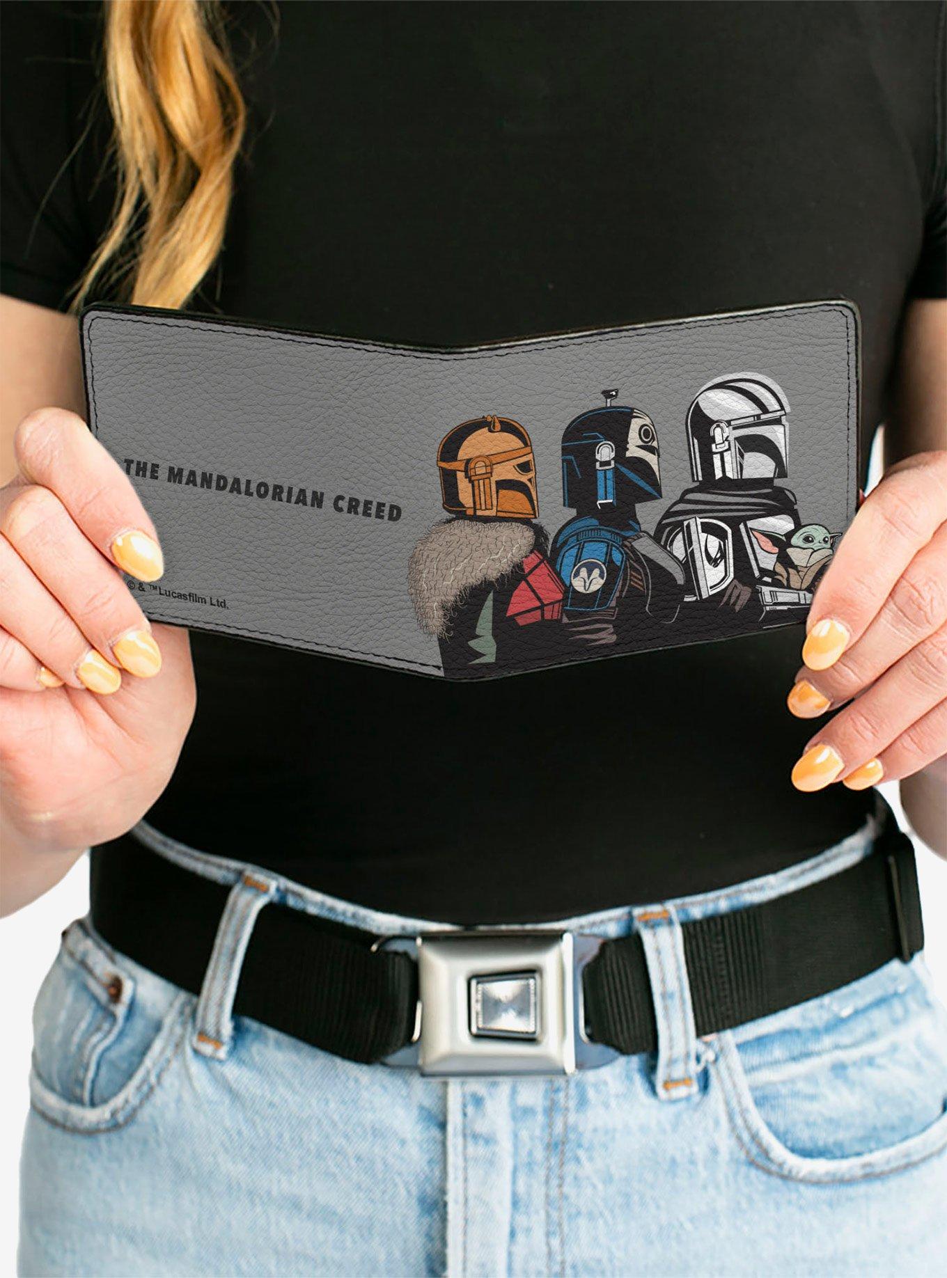 Star Wars The Mandalorian Grogu The Armorer Bo-Katan Din Djarin Pose Bifold Wallet