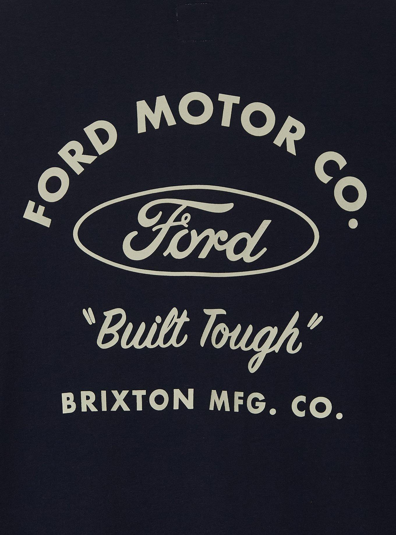 Brixton Ford Logo Striped T-Shirt - BoxLunch Exclusive, NAVY, alternate - view 4