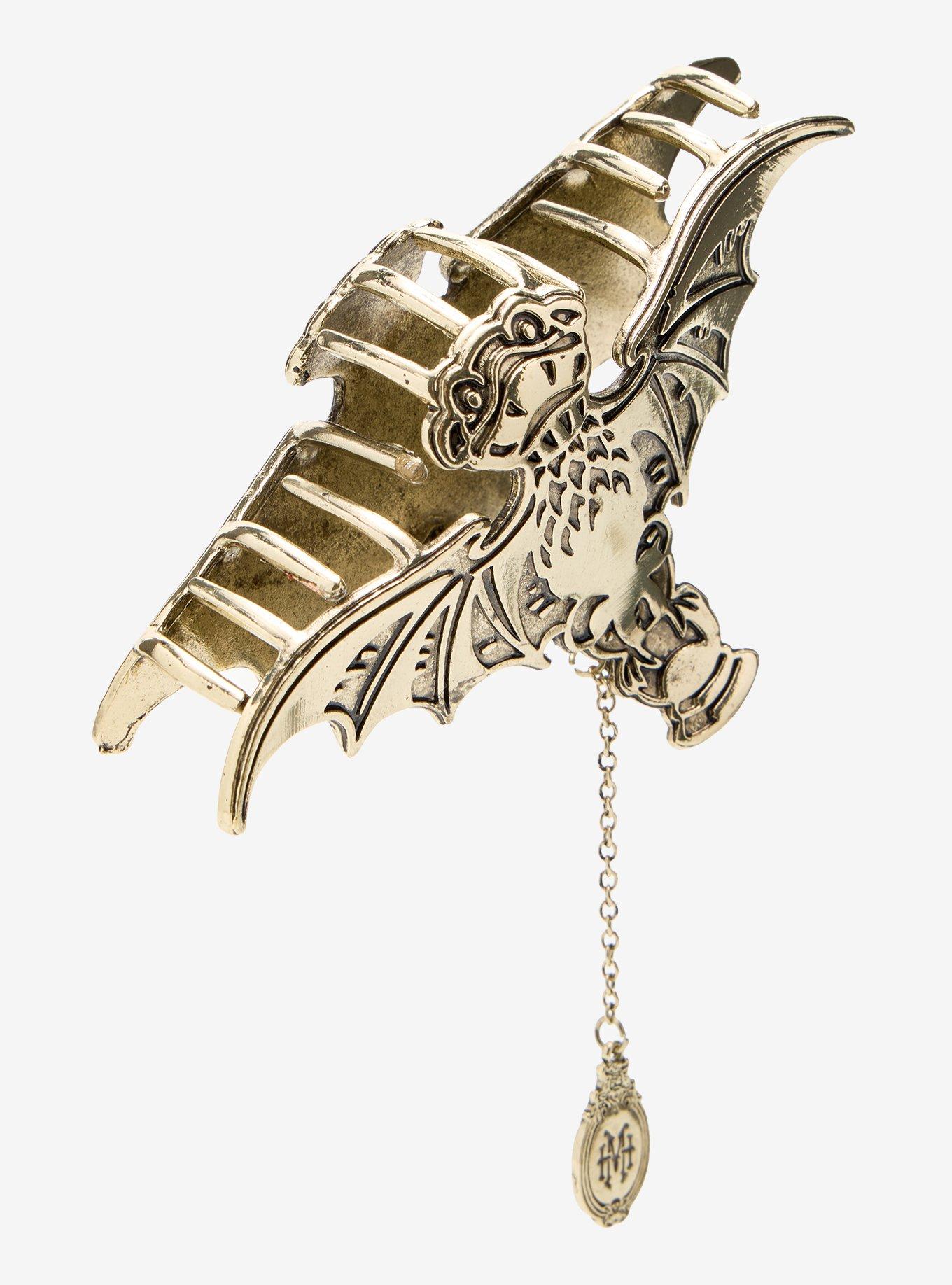 Disney The Haunted Mansion Bat Statue Metal Claw Clip with Charm - BoxLunch Exclusive, , alternate - view 3