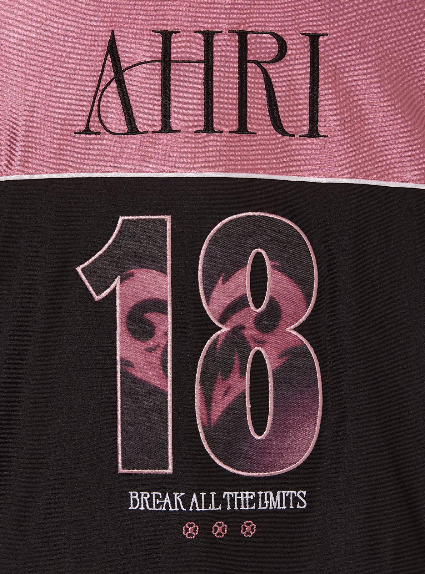 League of Legends K/DA Ahri Women's Cropped Football Jersey - BoxLunch Exclusive, BLACK, alternate - view 4