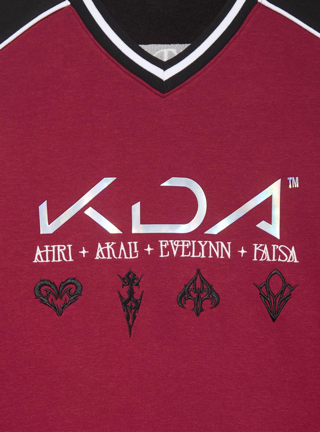 League of Legends K/DA Signature Group Crewneck Sweater - BoxLunch Exclusive, RED, alternate - view 3
