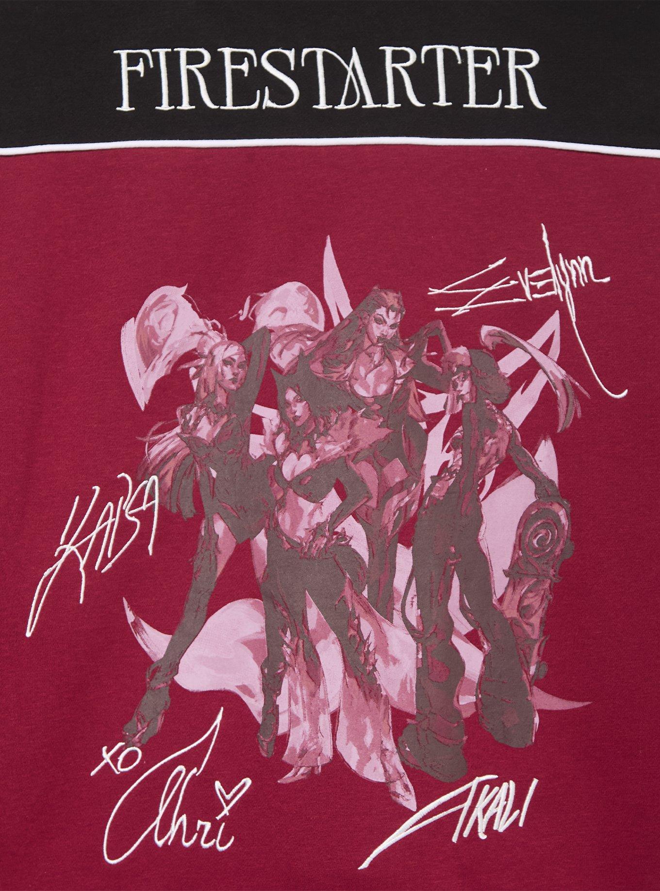 League of Legends K/DA Signature Group Crewneck Sweater - BoxLunch Exclusive, RED, alternate - view 4