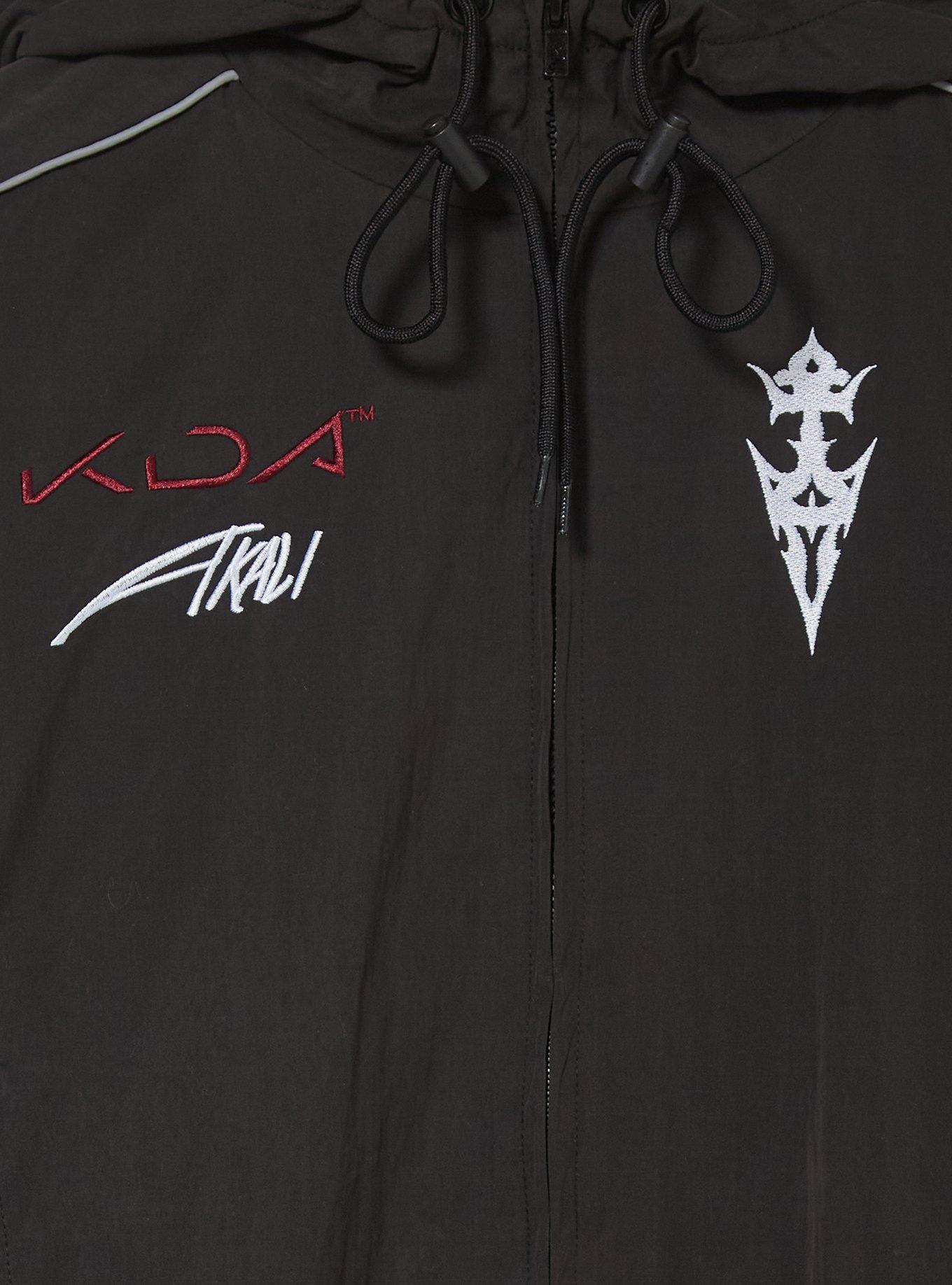 League of Legends K/DA Akali Women's Cropped Windbreaker - BoxLunch Exclusive, BLACK, alternate - view 3