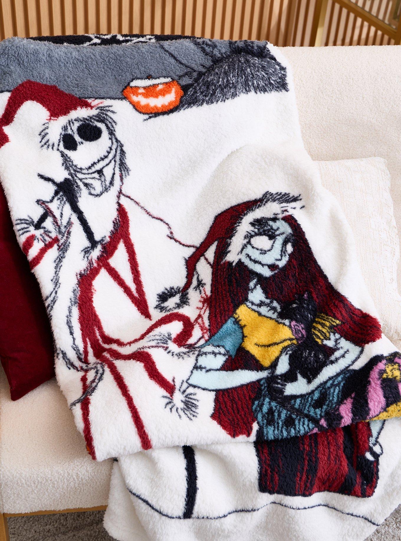 Disney The Nightmare Before Christmas Jack and Sally Snow Scene Sherpa Blanket - BoxLunch Exclusive, , alternate - view 2