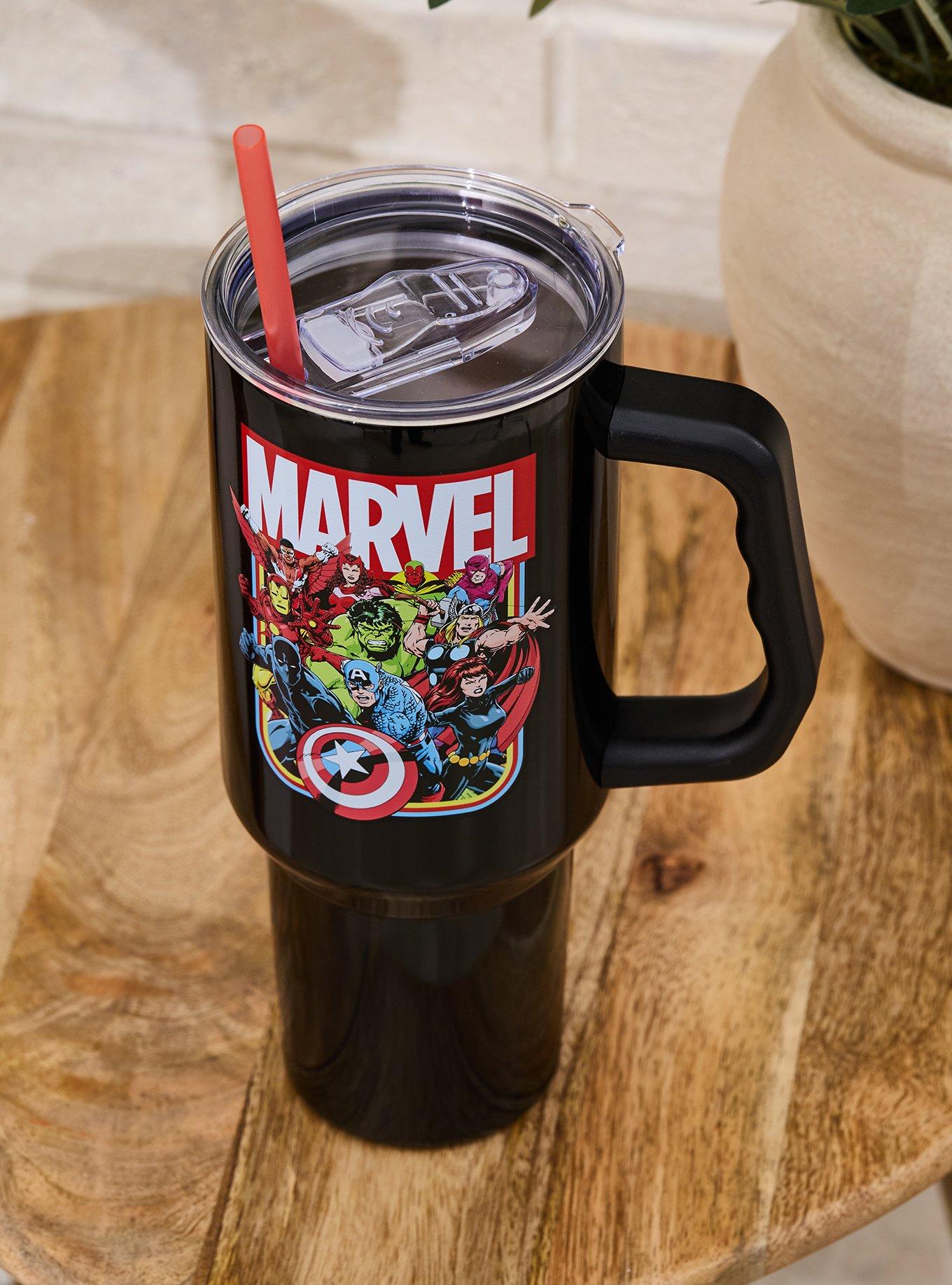 Marvel Avengers Assemble Straw Tumbler with Handle - BoxLunch Exclusive, , alternate - view 3