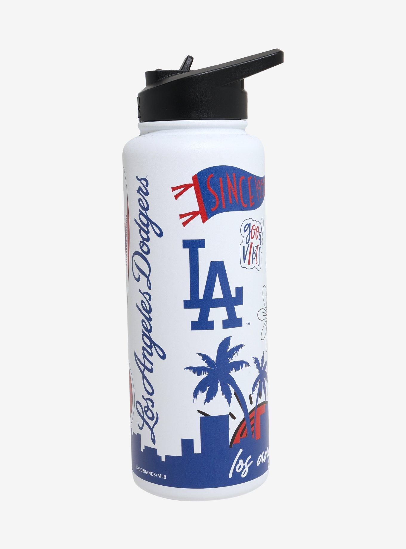 Los Angeles Dodgers Sticker Water Bottle, , hi-res