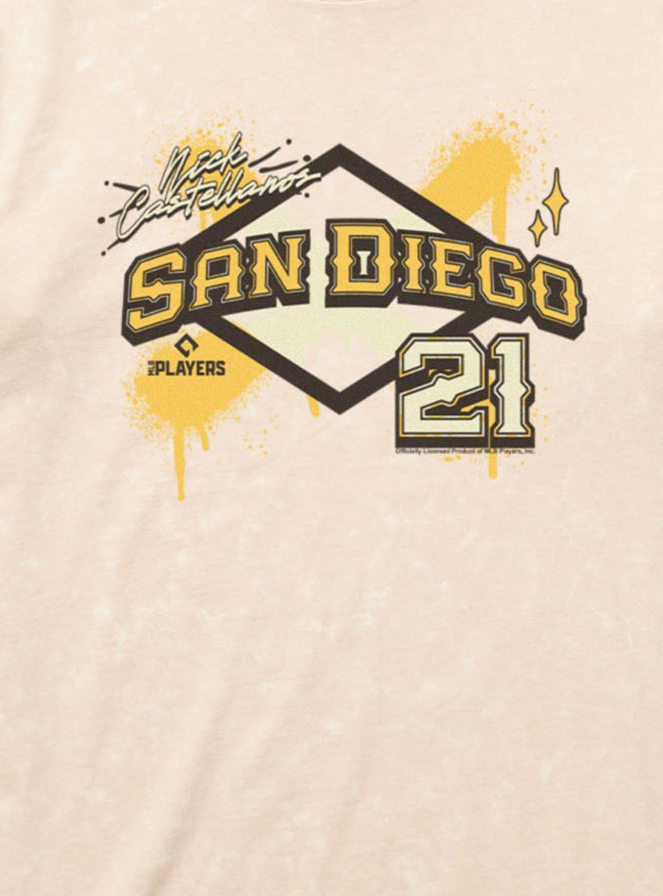 MLB San Diego Padres Nick Castellanos Plate 21 Mineral Wash T-Shirt Box Lunch Exclusive, , hi-res