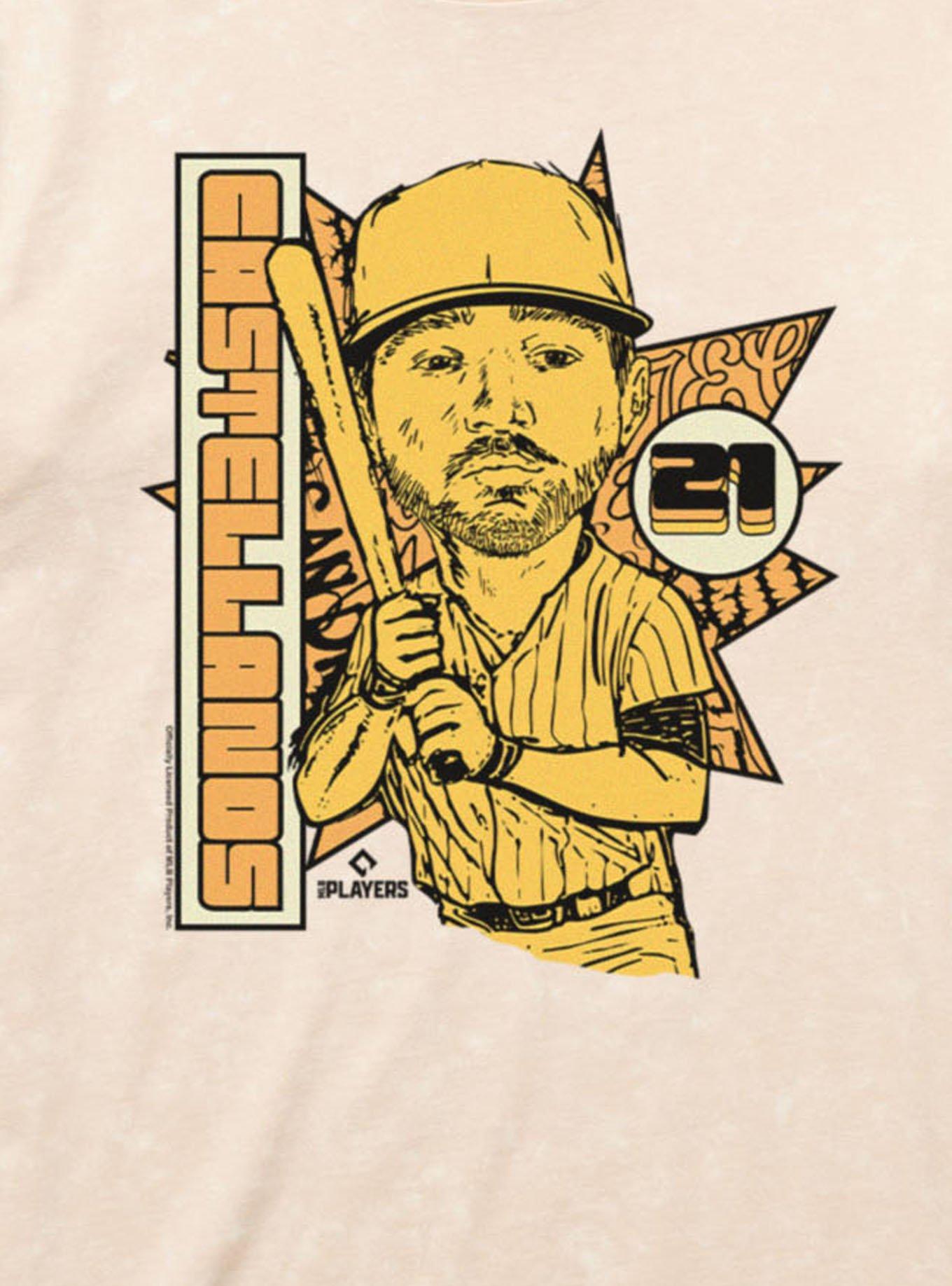 MLB San Diego Padres Nick Castellanos Star Caricature 21 Mineral Wash T-Shirt Box Lunch Exclusive, , hi-res