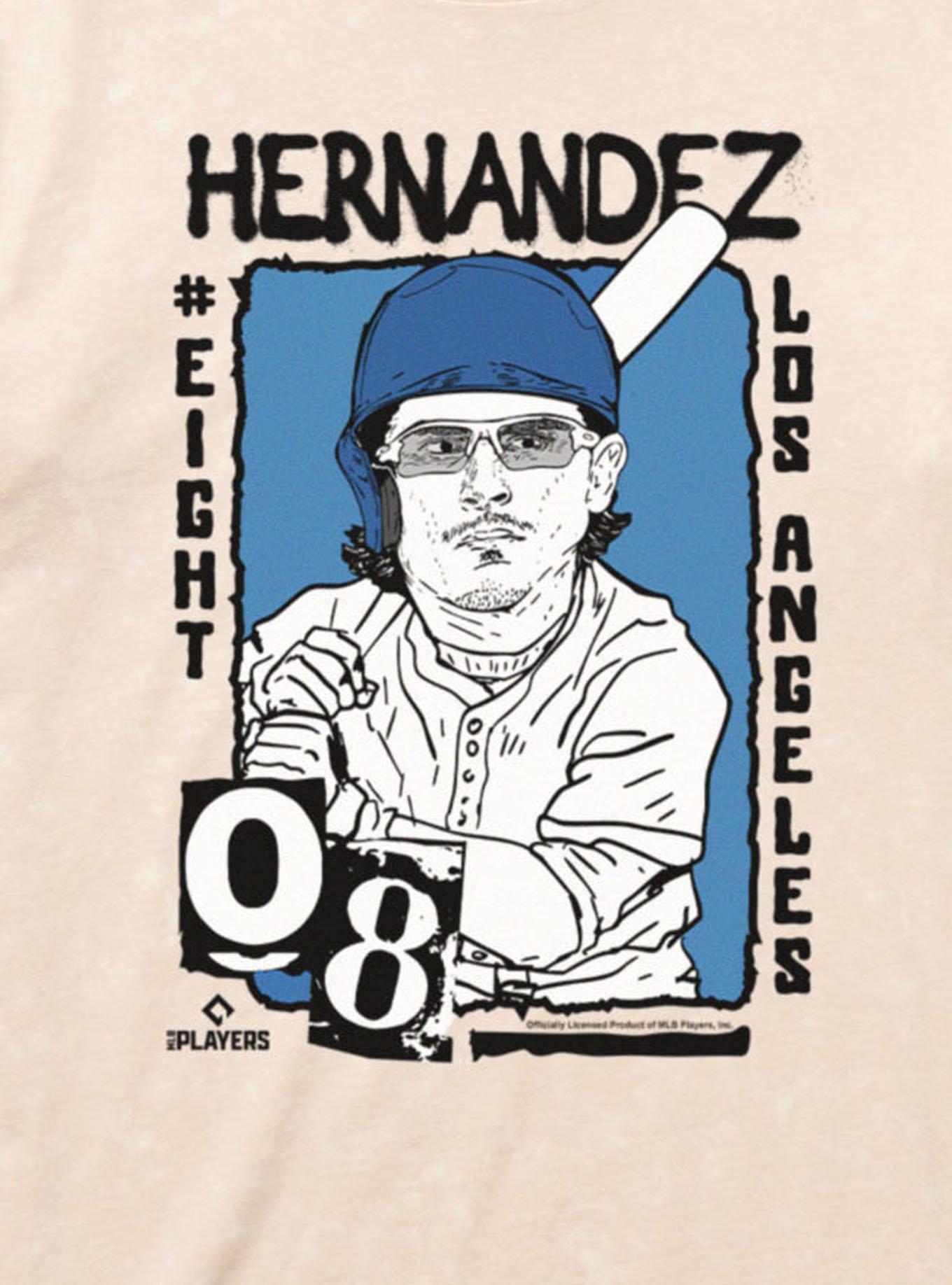 MLB Los Angeles Dodgers Enrique Kike Hernandez Caricature 08 Mineral Wash T-Shirt Box Lunch Exclusive