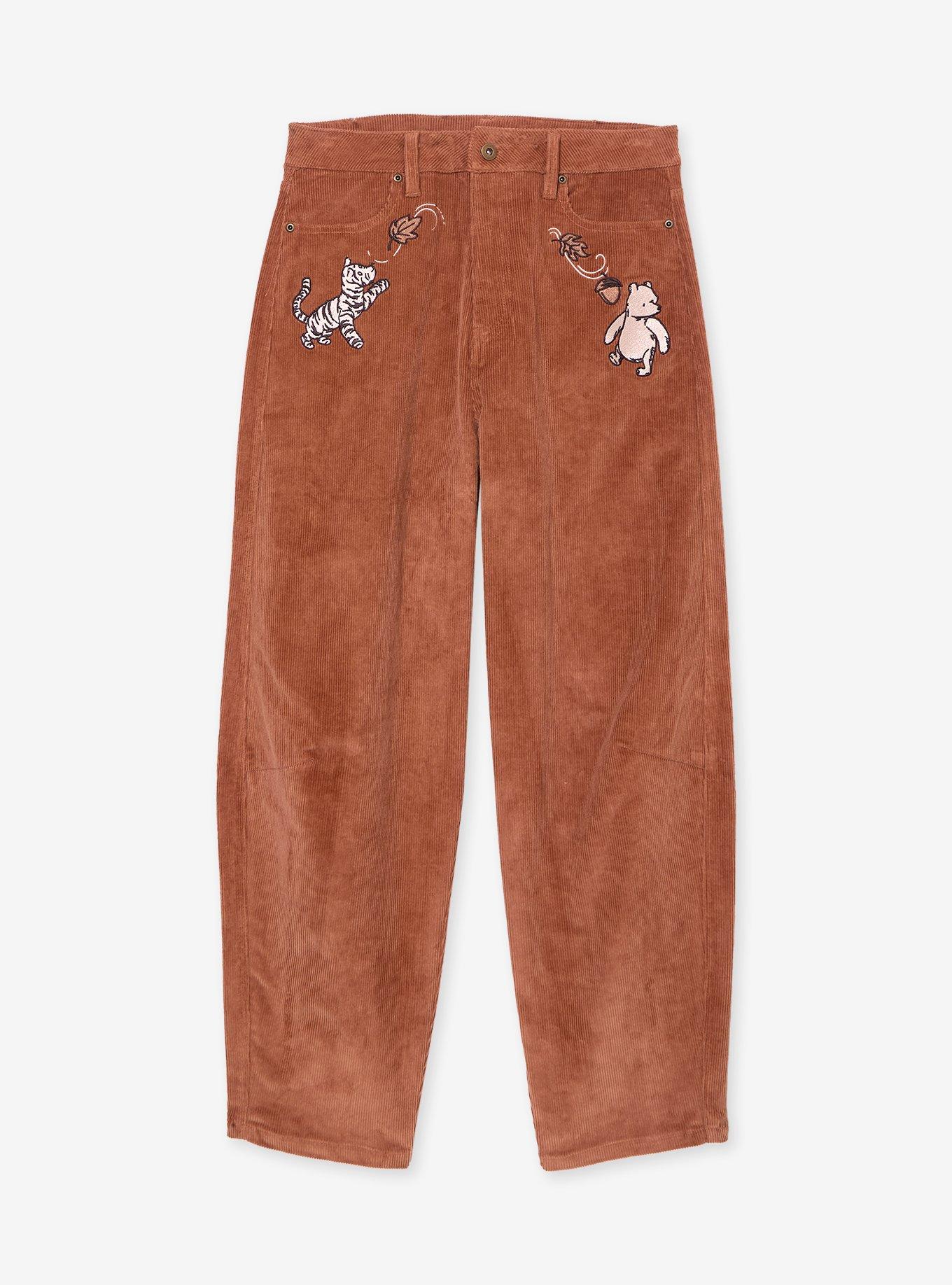 Disney Winnie the Pooh Women's Corduroy Barrel Leg Pants - BoxLunch Exclusive, BROWN, alternate - view 3