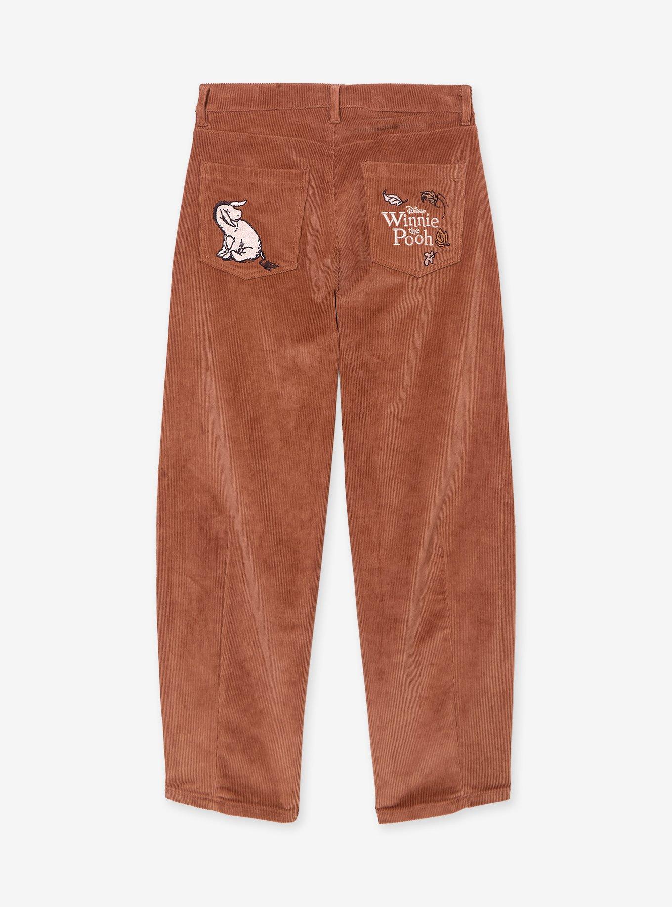 Disney Winnie the Pooh Women's Corduroy Barrel Leg Pants - BoxLunch Exclusive, BROWN, alternate - view 4
