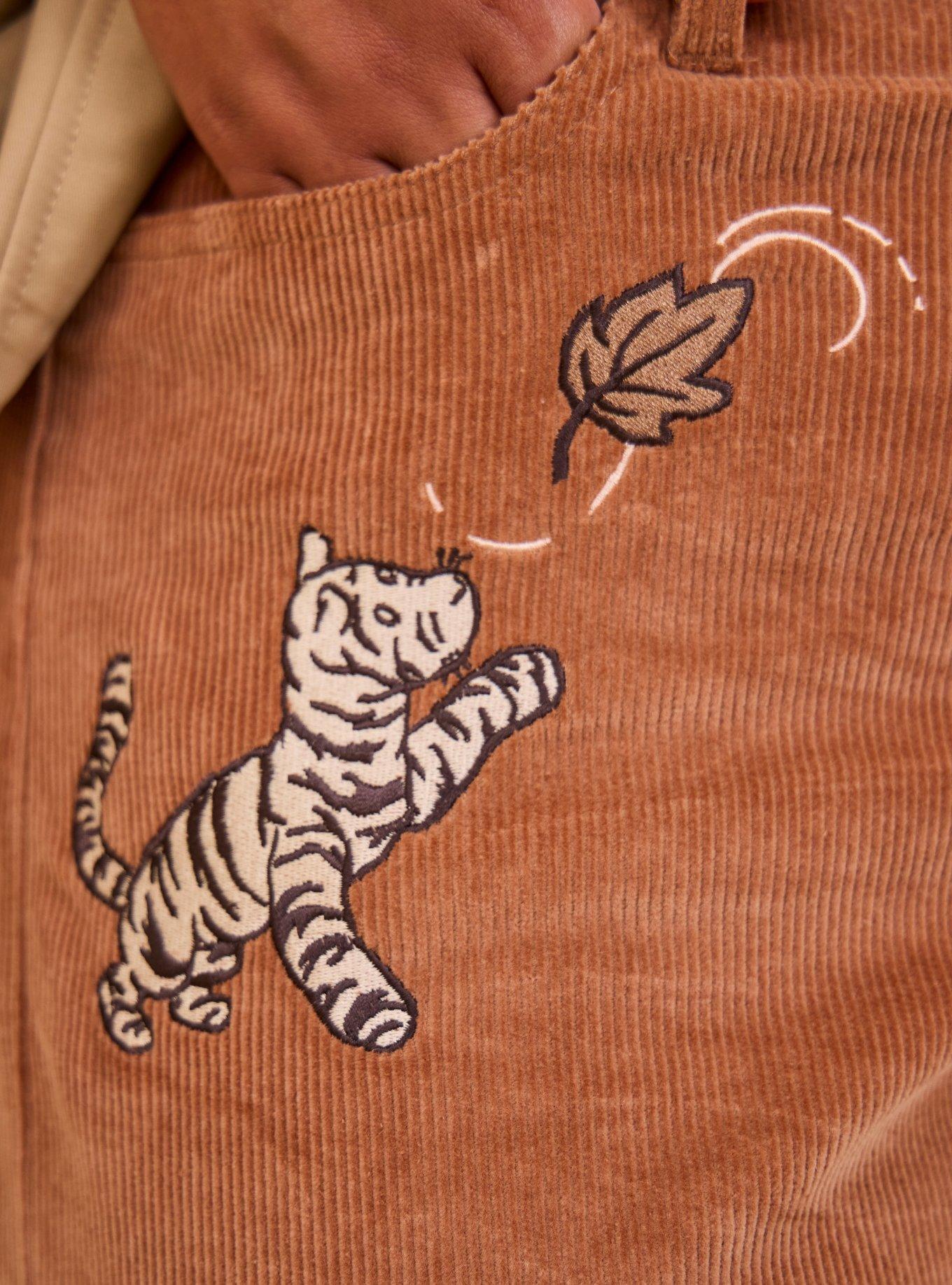 Disney Winnie the Pooh Women's Plus Size Corduroy Barrel Leg Pants - BoxLunch Exclusive, BROWN, alternate - view 6