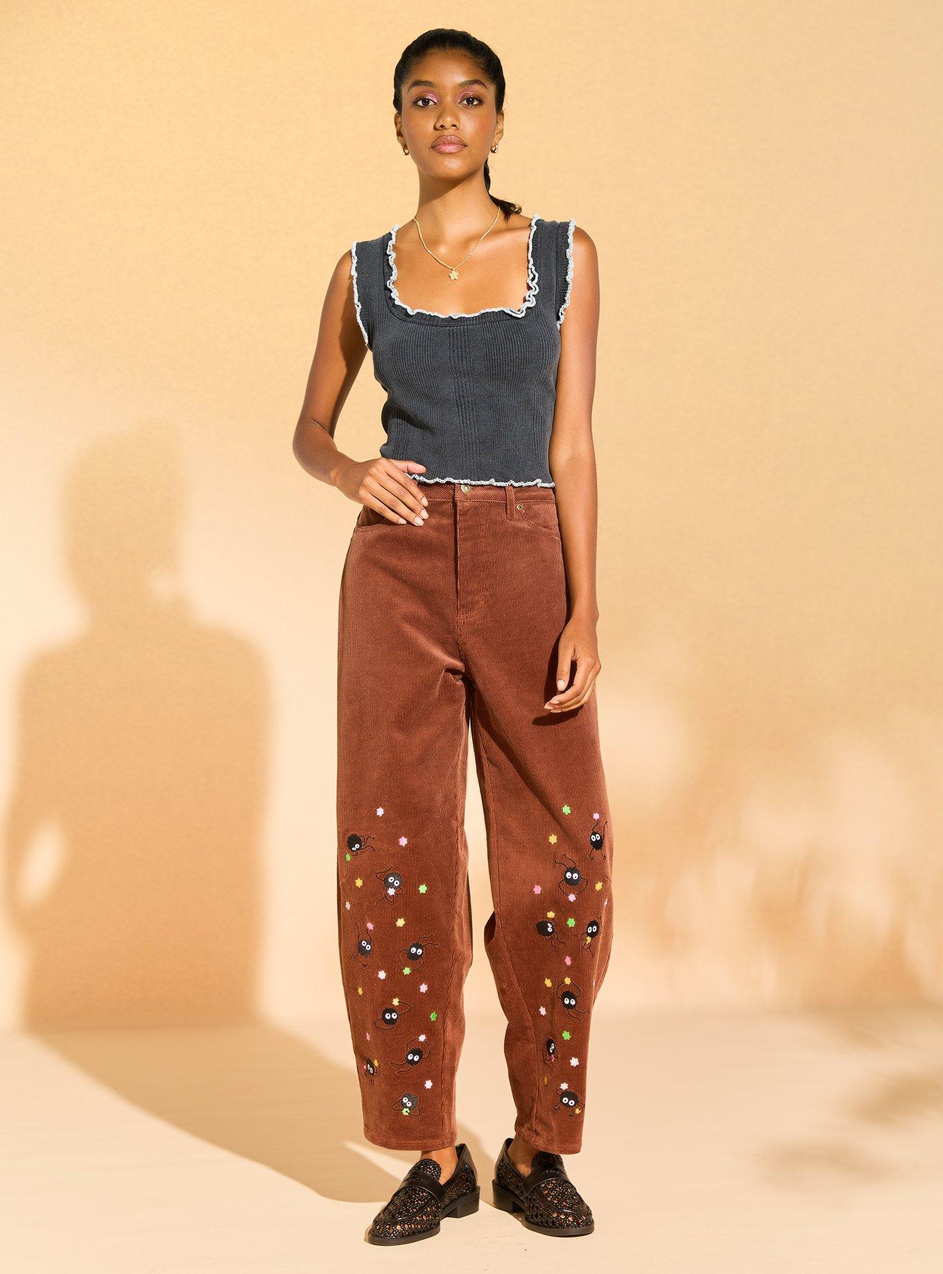 Studio Ghibli® Spirited Away Soot Sprites Women's Corduroy Barrel Pants - BoxLunch Exclusive