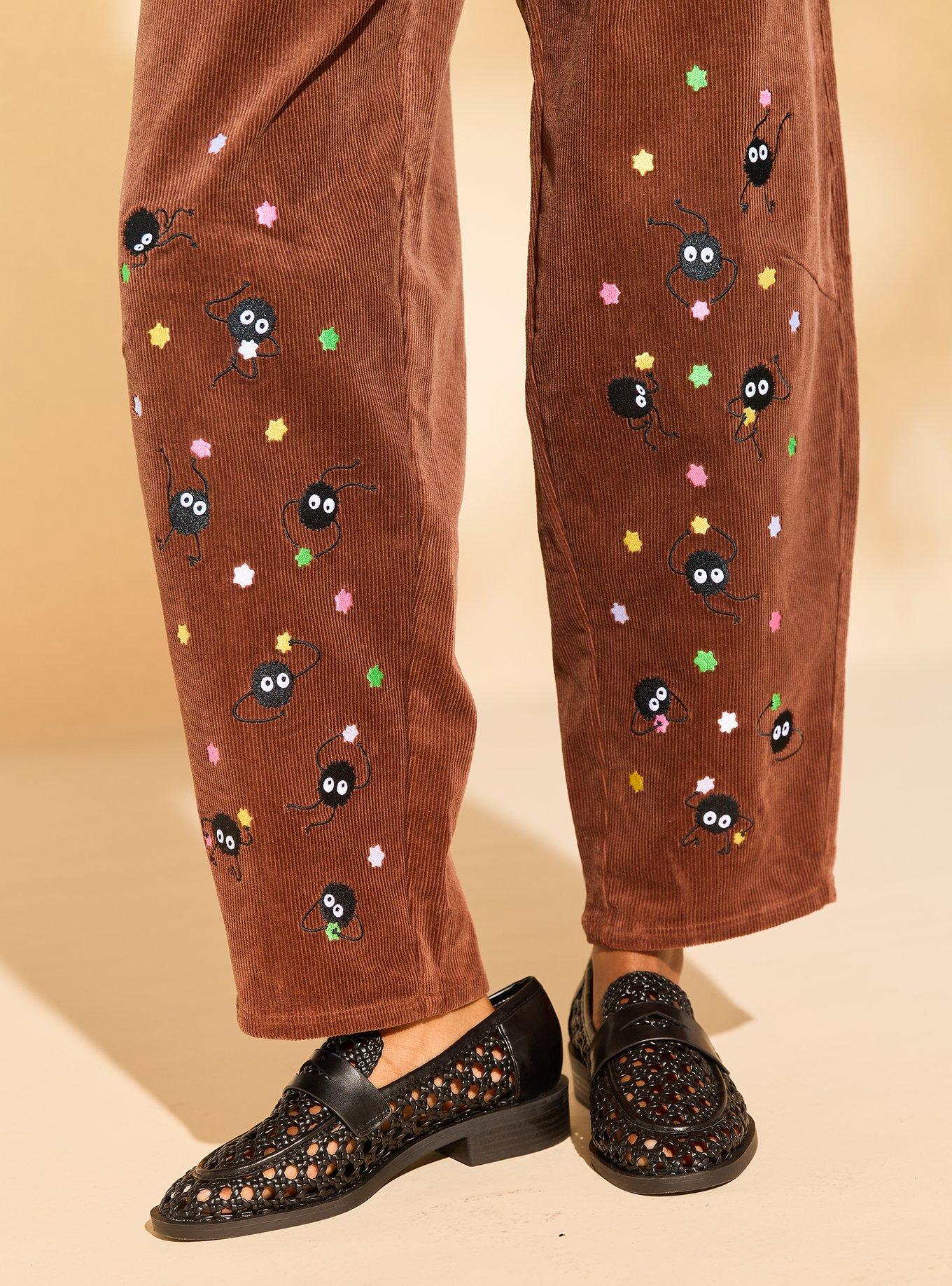Studio Ghibli® Spirited Away Soot Sprites Women's Corduroy Barrel Pants - BoxLunch Exclusive