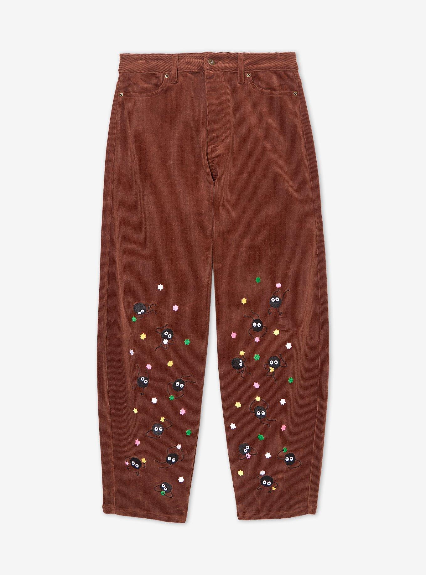 Studio Ghibli&reg; Spirited Away Soot Sprites Women's Corduroy Barrel Pants - BoxLunch Exclusive, BLACK, alternate - view 4