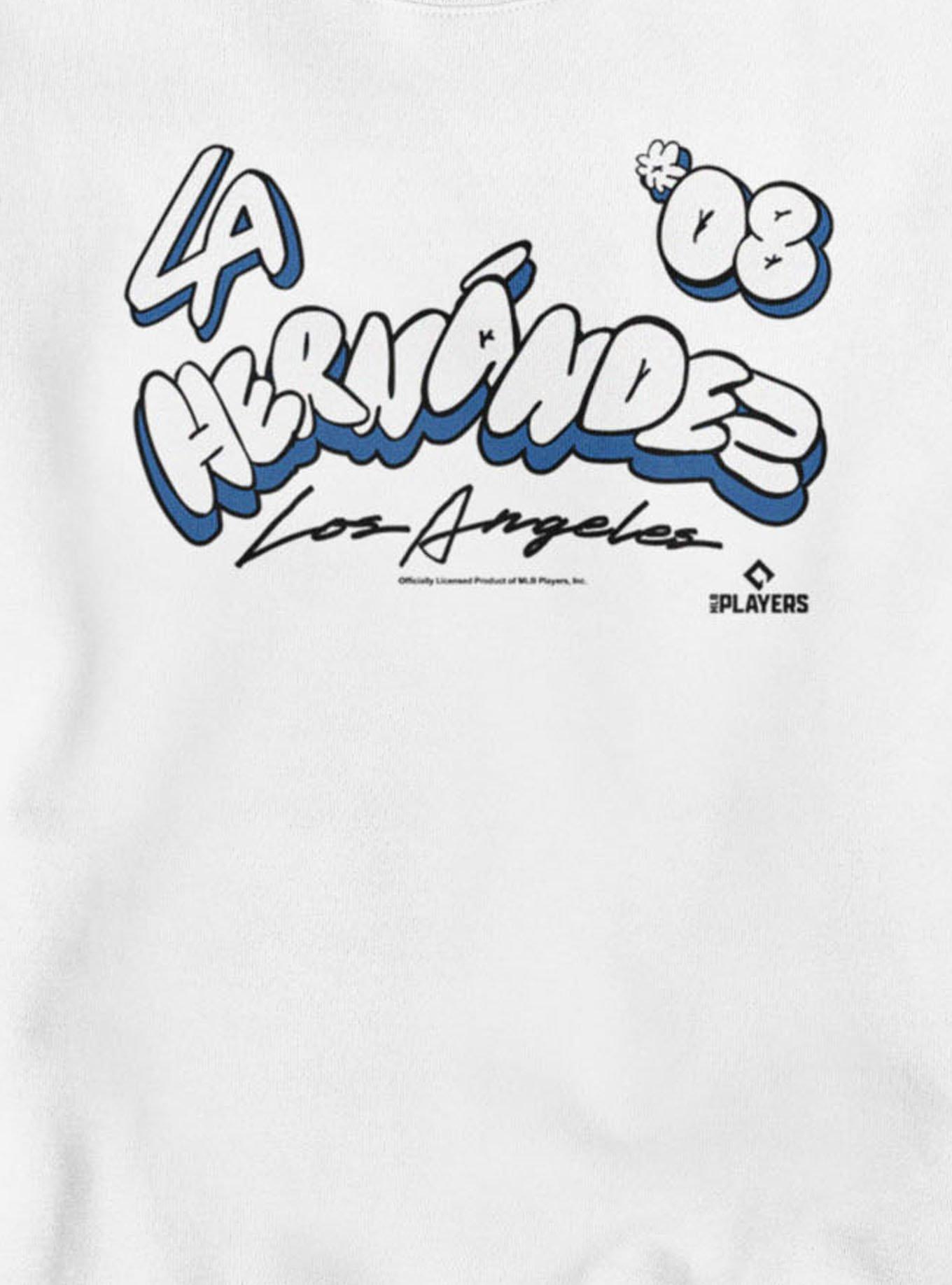 MLB Los Angeles Dodgers Enrique Kike Hernandez Bubble Letters 08 Sweatshirt Box Lunch Exclusive, , hi-res