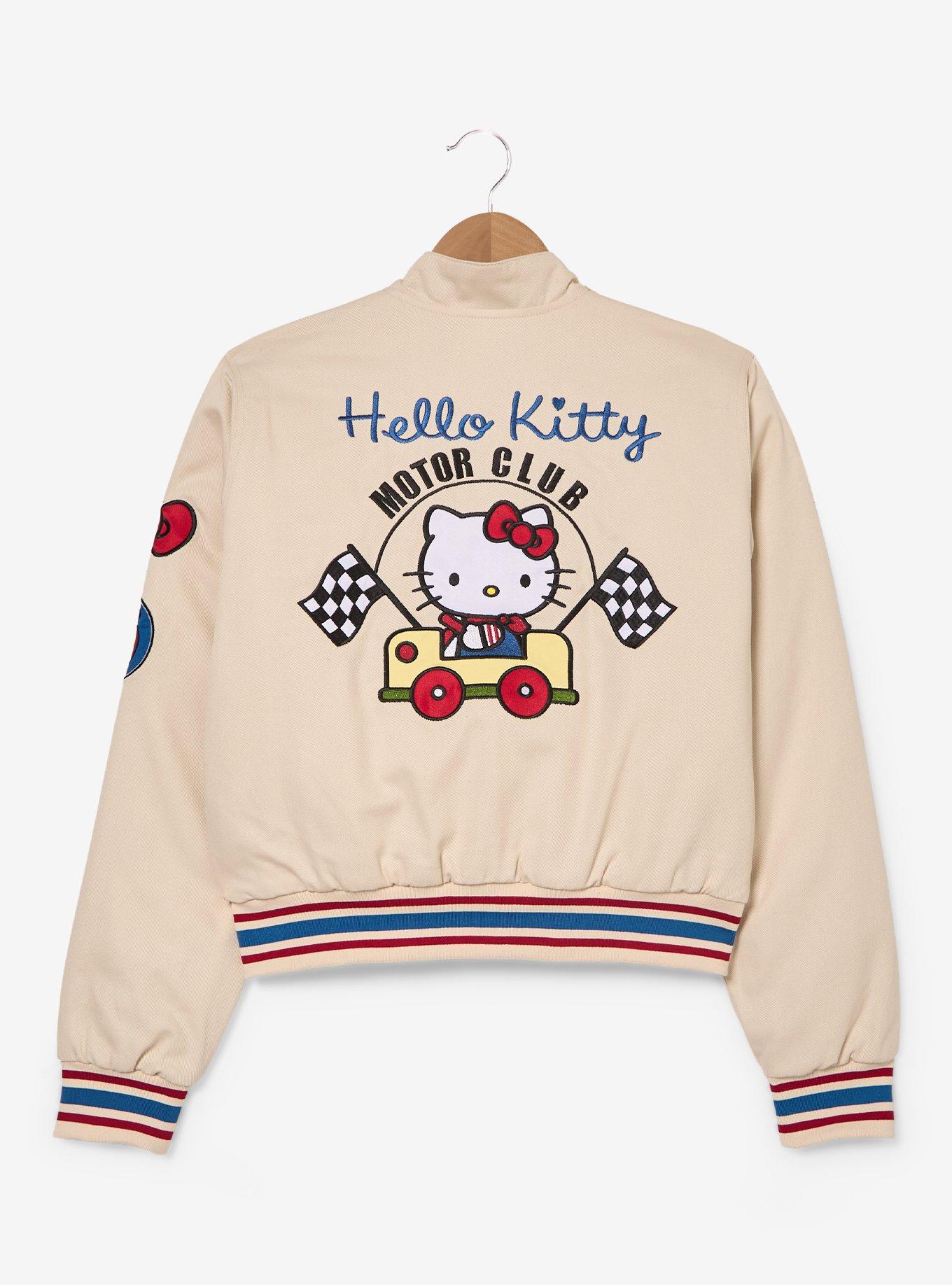Sanrio Hello Kitty Motor Club Women's Cropped Moto Jacket - BoxLunch Exclusive, RED, alternate - view 2