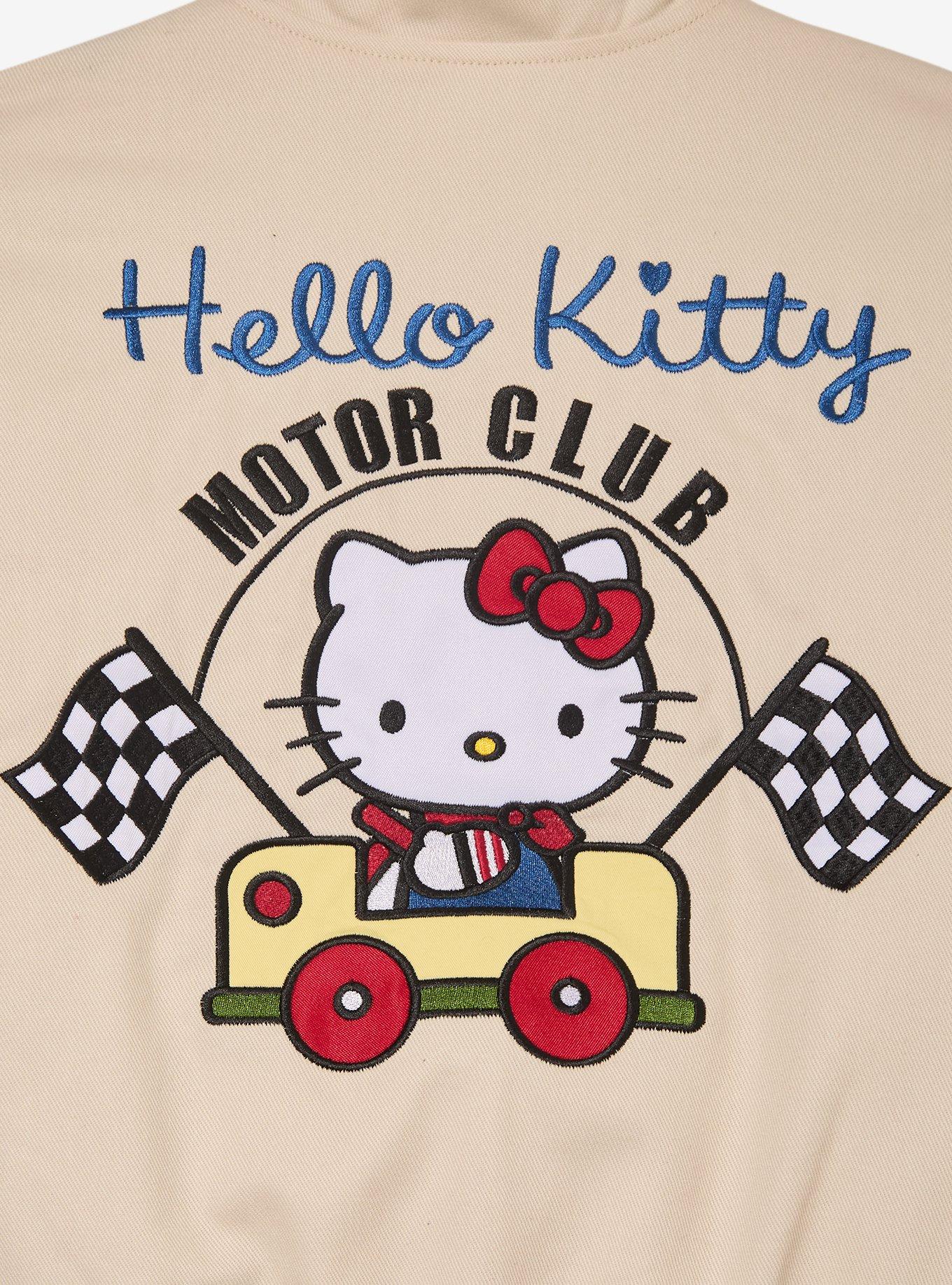 Sanrio Hello Kitty Motor Club Women's Cropped Moto Jacket - BoxLunch Exclusive, RED, alternate - view 4