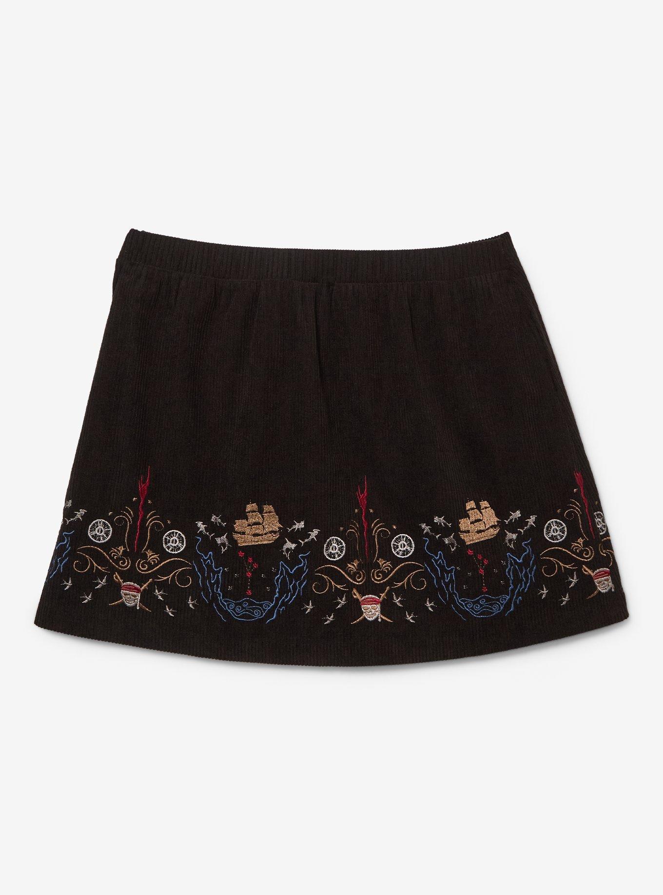 Disney The Pirates of the Caribbean Embroidered Corduroy Skirt &mdash; BoxLunch Exclusive, MULTI, alternate - view 2