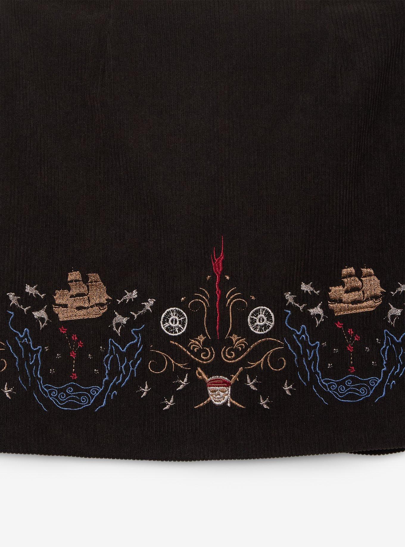 Disney The Pirates of the Caribbean Embroidered Corduroy Skirt &mdash; BoxLunch Exclusive, MULTI, alternate - view 3