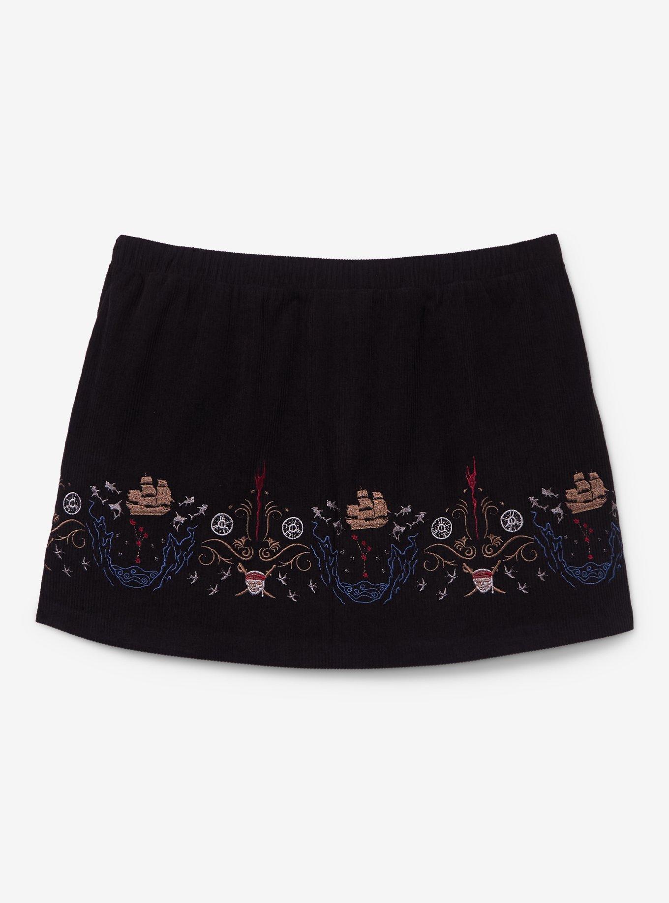 Disney The Pirates of the Caribbean Embroidered Plus Size Corduroy Skirt &mdash; BoxLunch Exclusive, MULTI, alternate - view 2