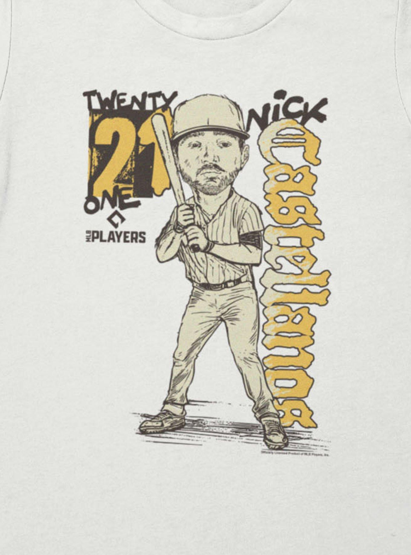 MLB San Diego Padres Nick Castellanos Batter Pose Caricature 21 Womens T-Shirt Box Lunch Exclusive, , hi-res