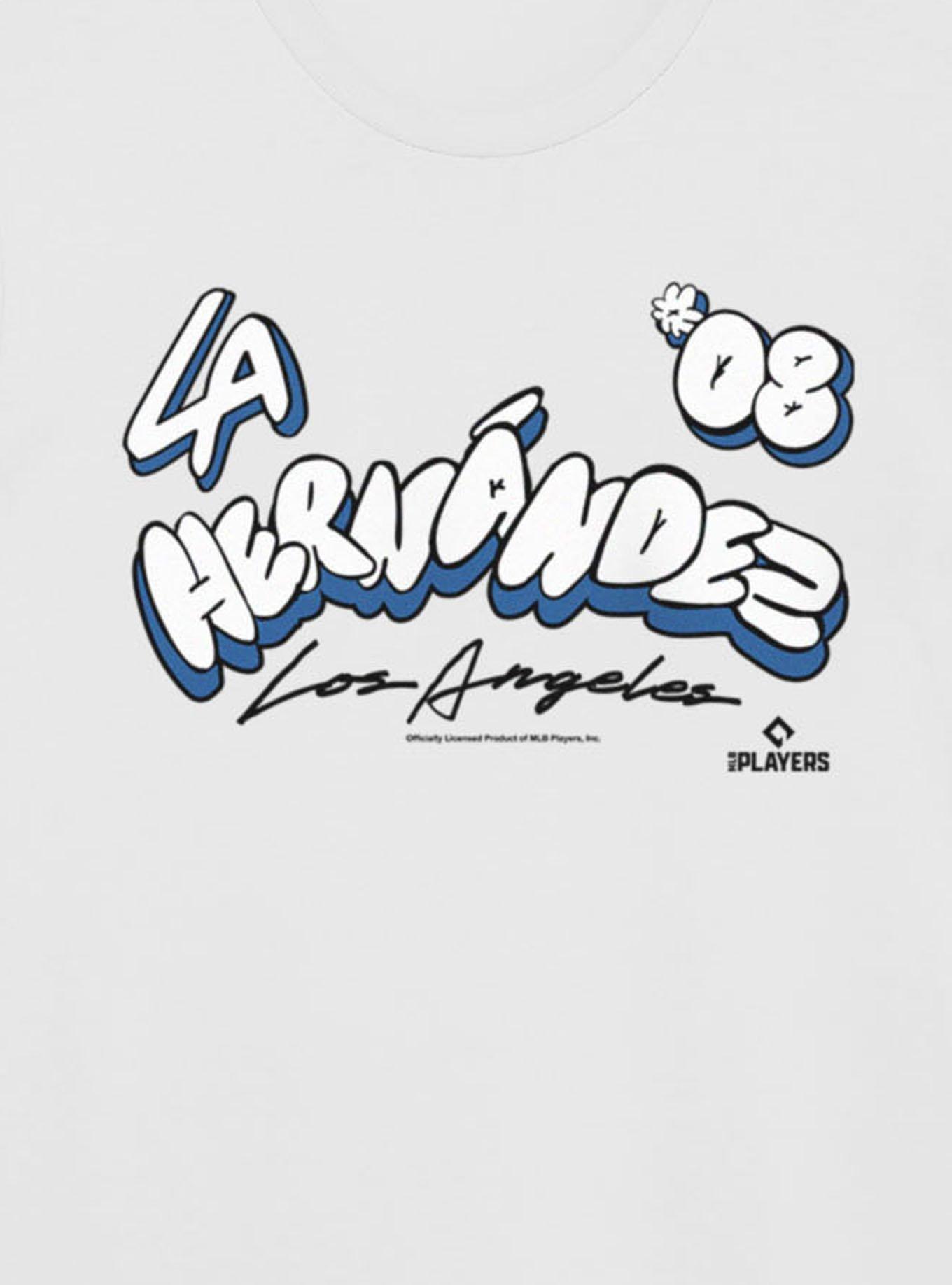 MLB Los Angeles Dodgers Enrique Kike Hernandez Bubble Letters 08 T-Shirt Box Lunch Exclusive, , hi-res