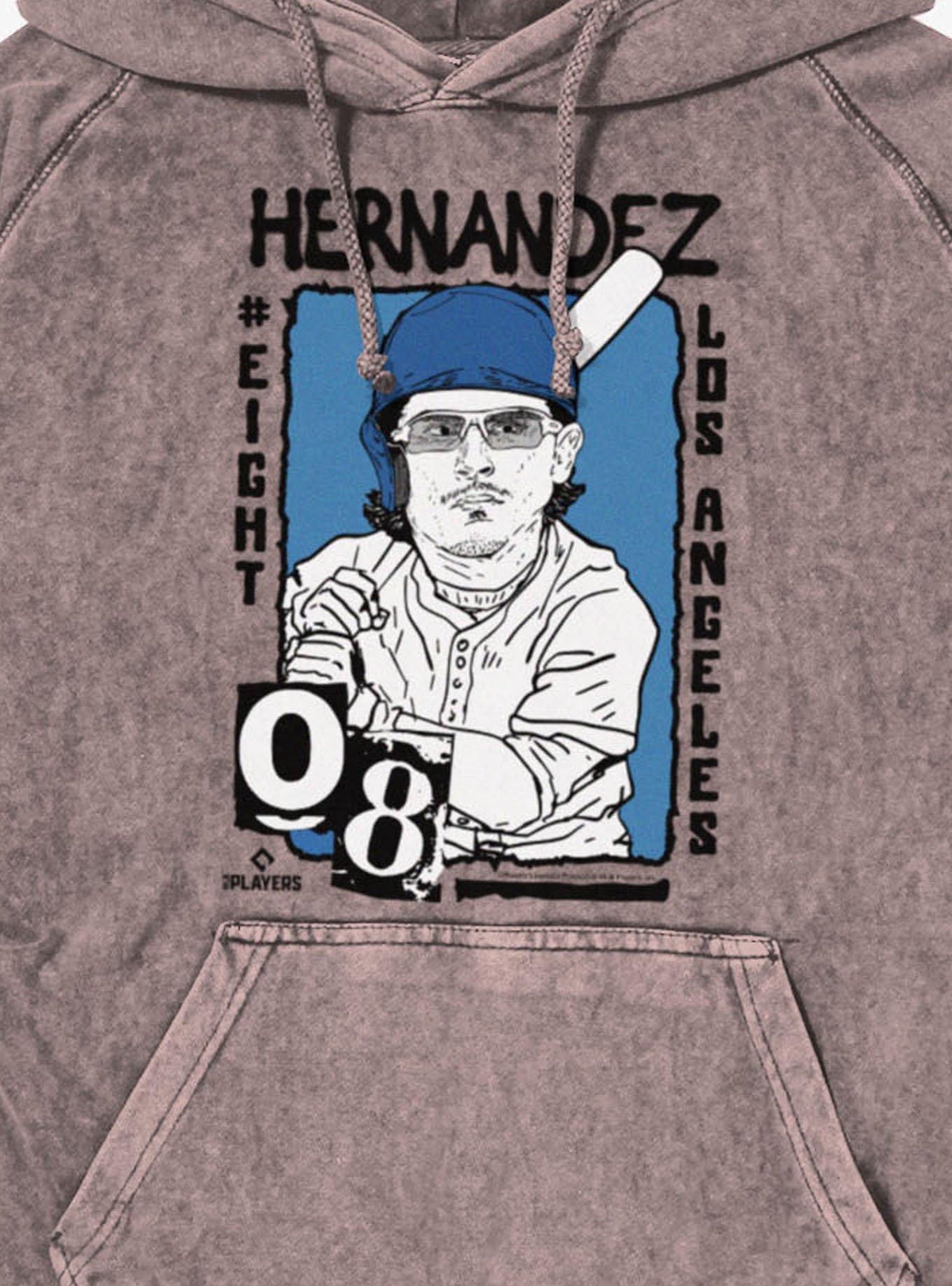 MLB Los Angeles Dodgers Enrique Kike Hernandez Caricature 08 Vintage Mineral Washed Hoodie Her Universe Exclusive, , hi-res