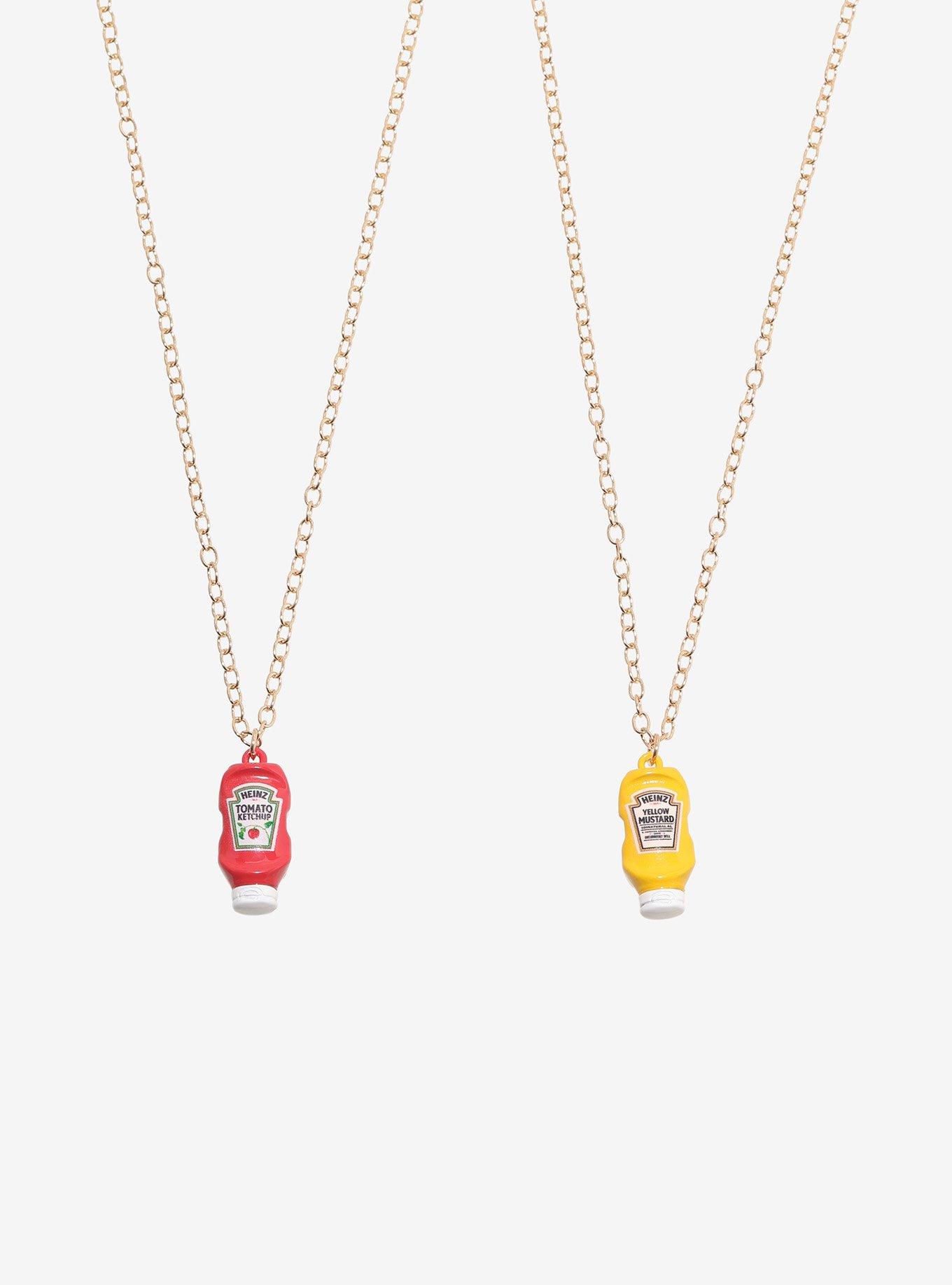 Heinz Ketchup & Mustard Best Friend Necklace Set, , alternate - view 3