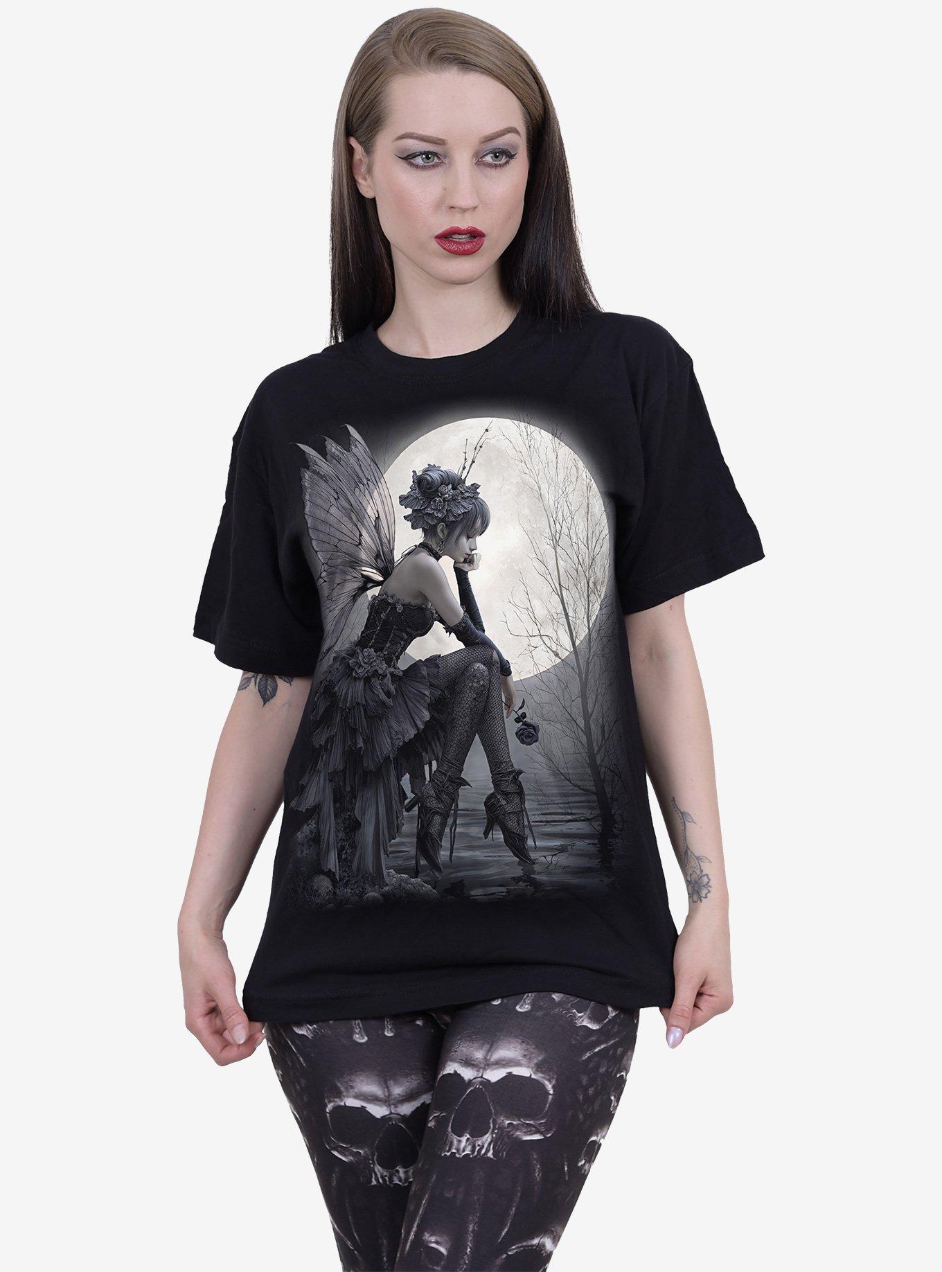 Reflections Front Print T-Shirt, BLACK, alternate - view 2