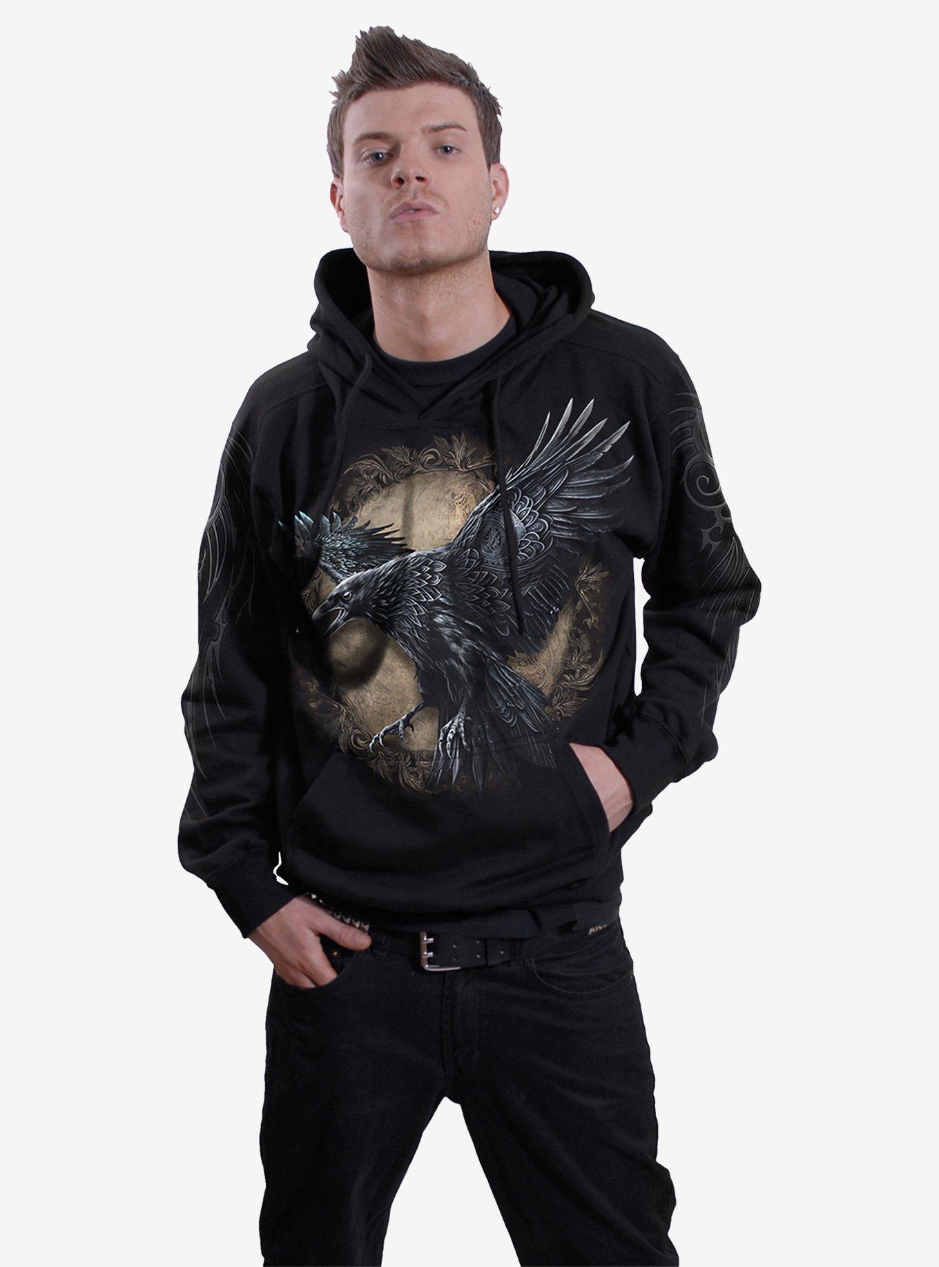Raven Wise Hoodie, BLACK, alternate