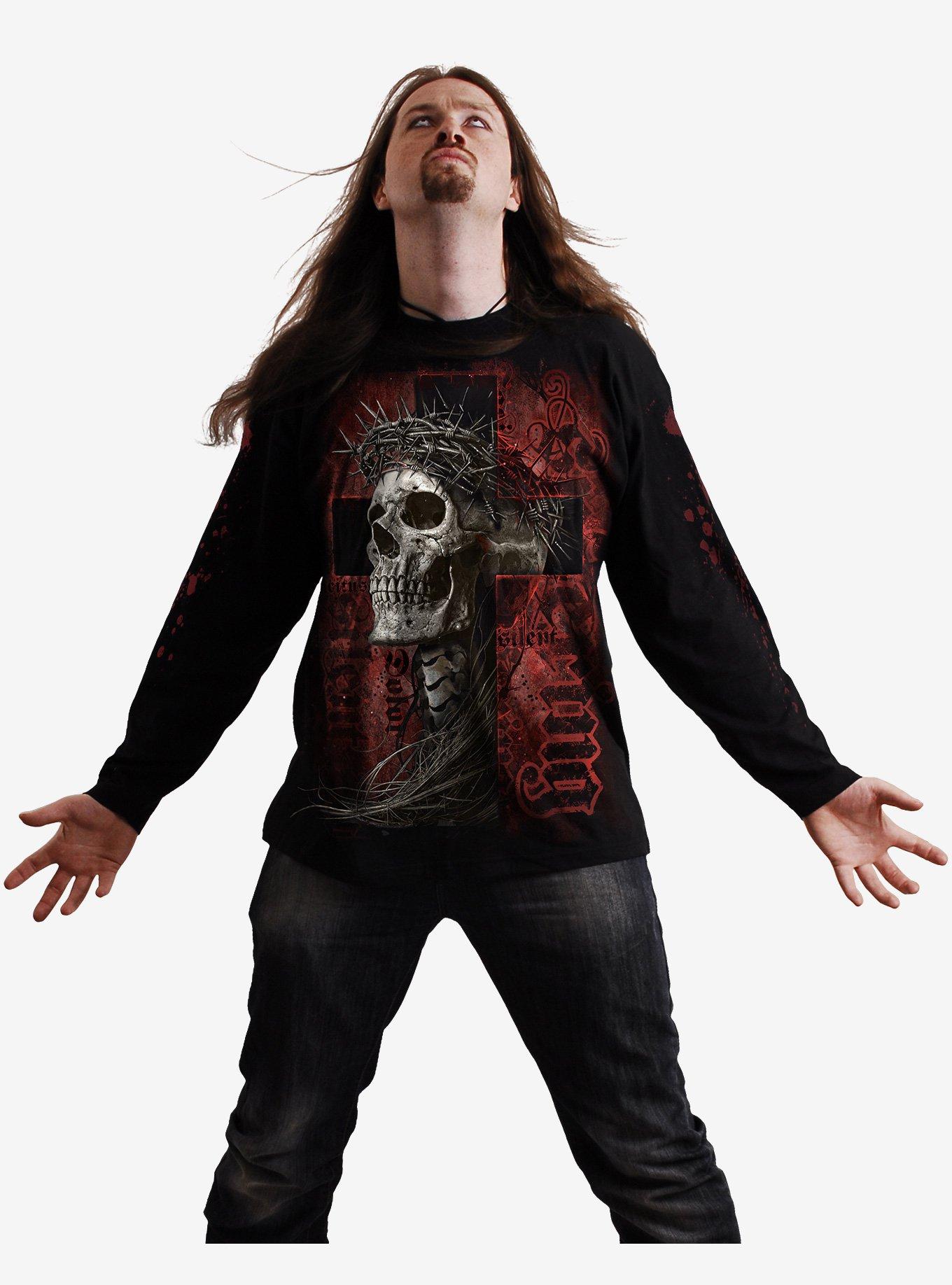 Silent Suffering Long Sleeve T-Shirt, BLACK, alternate - view 3