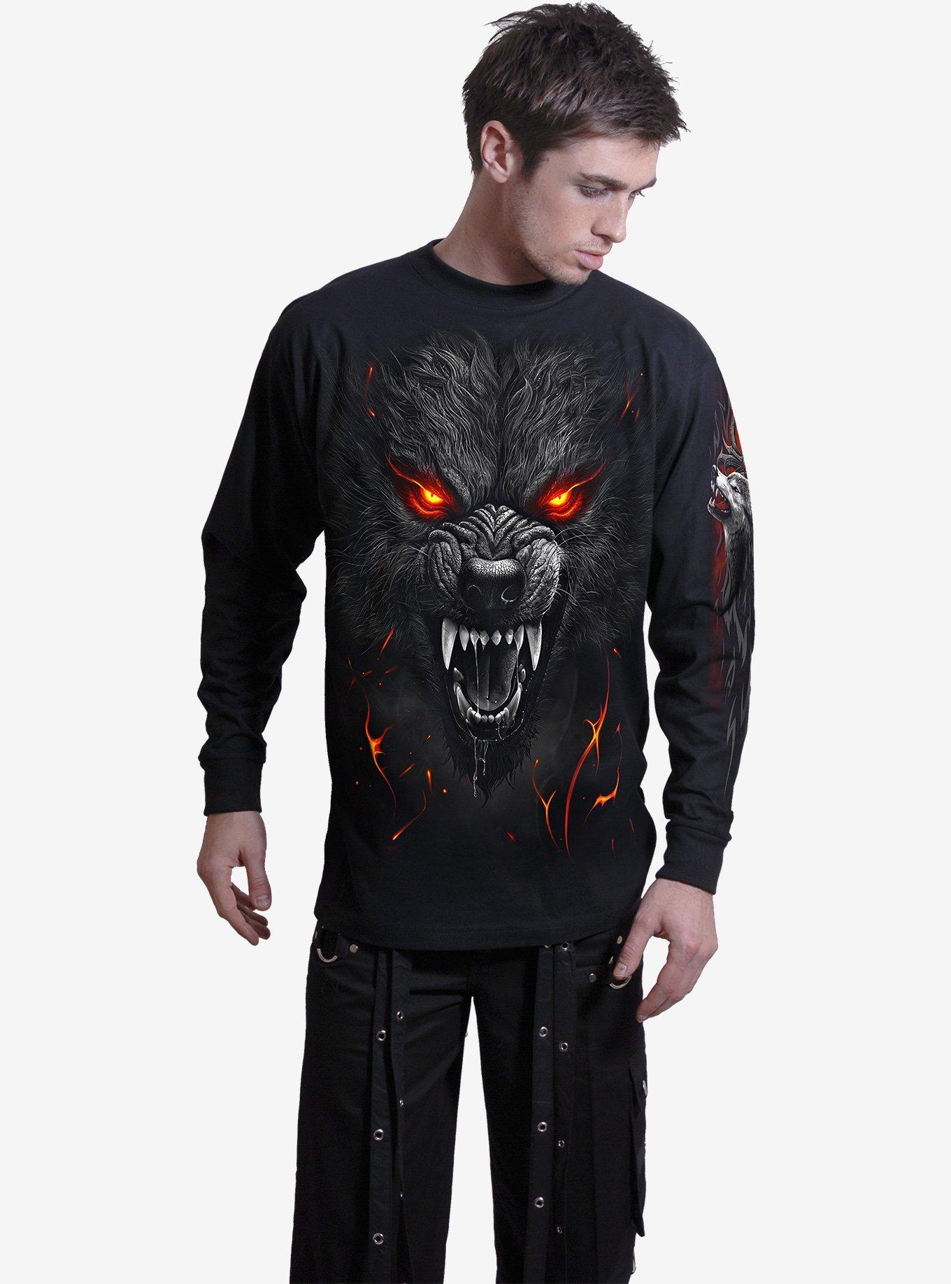 Darkest Fear Long Sleeve T-Shirt, BLACK, alternate - view 3