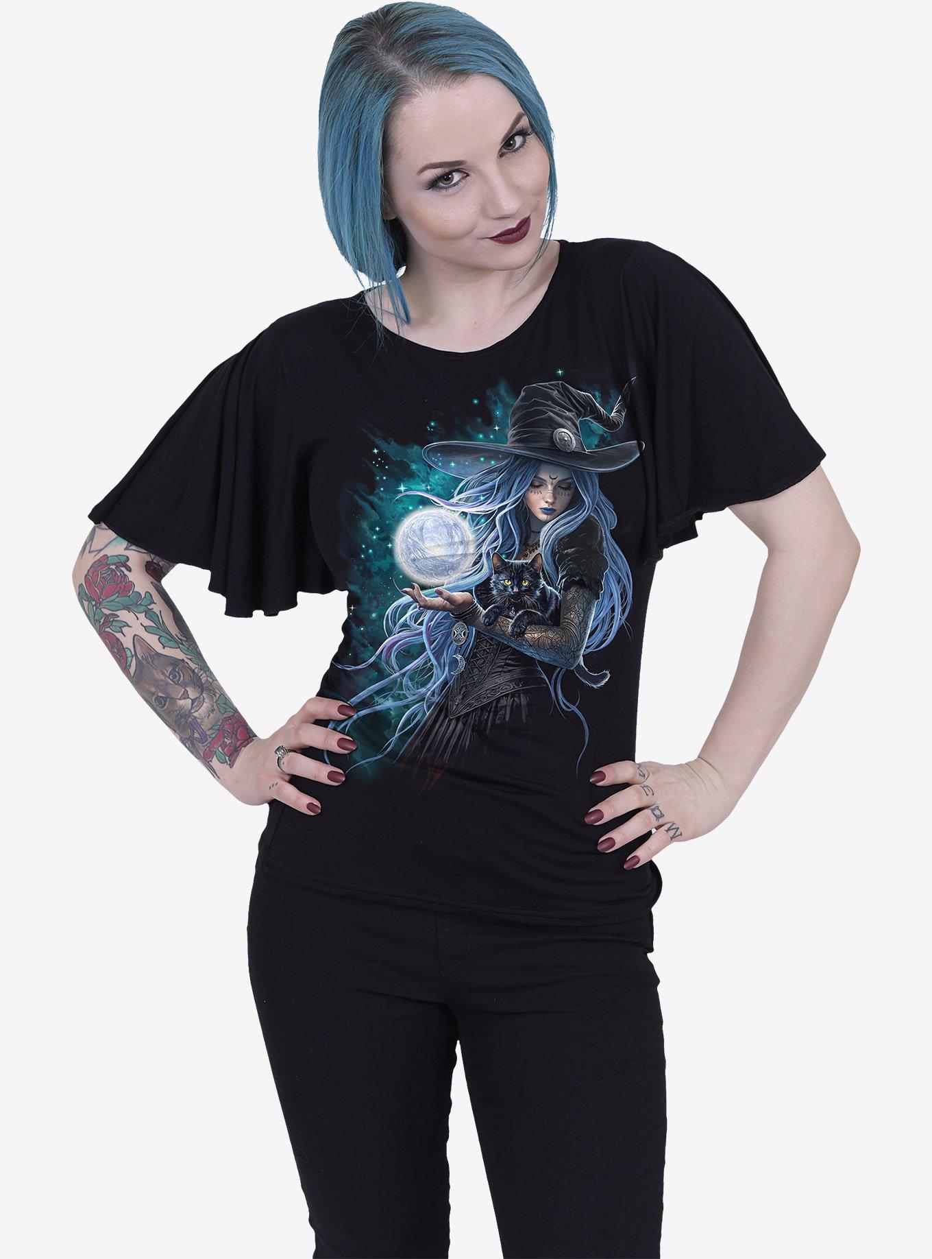 Mystic Moon Boat Neck Bat Sleeve Top, , hi-res