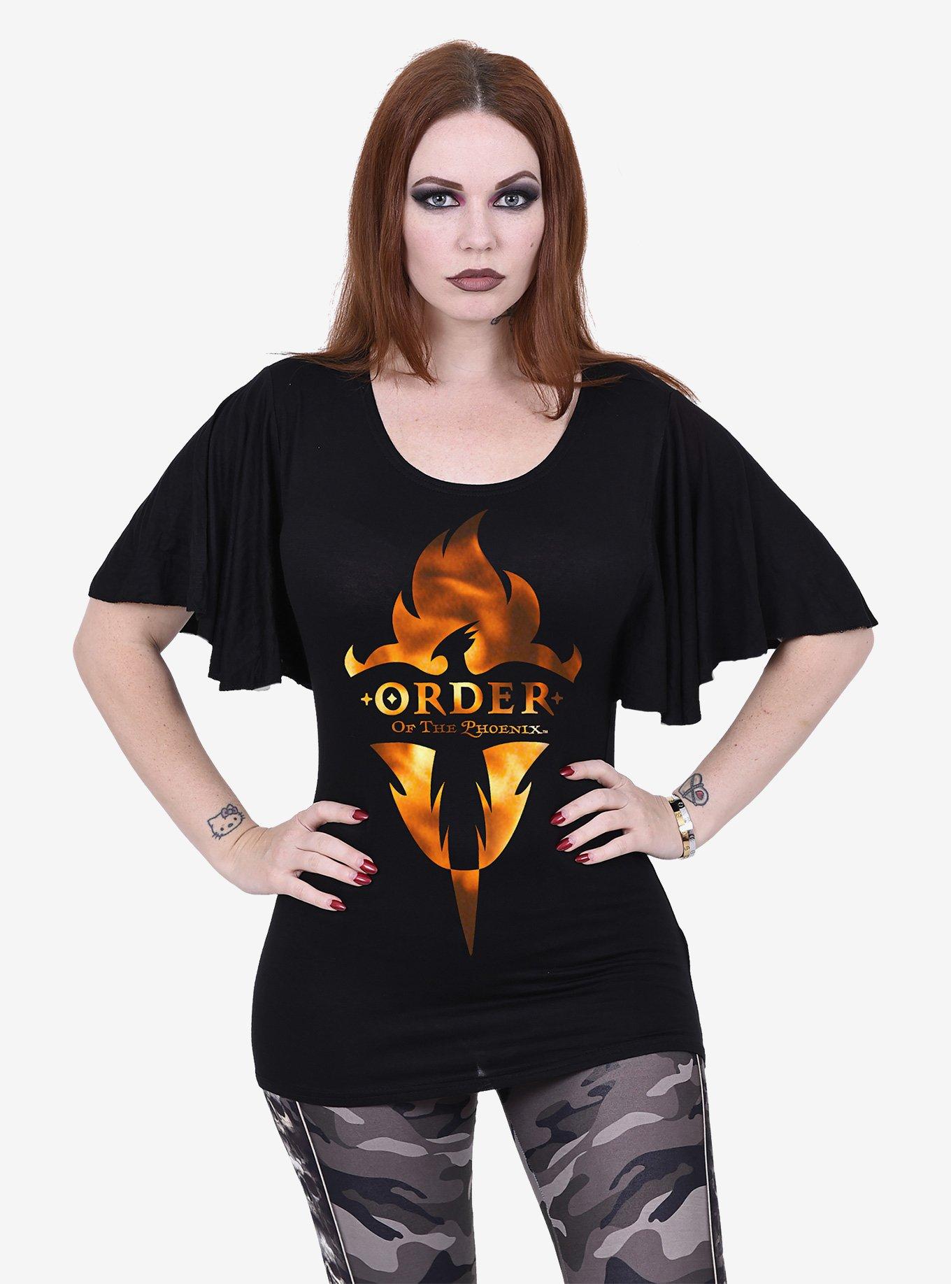 Harry Potter Order of The Phoenix Boat Neck Bat Sleeve Top, , hi-res