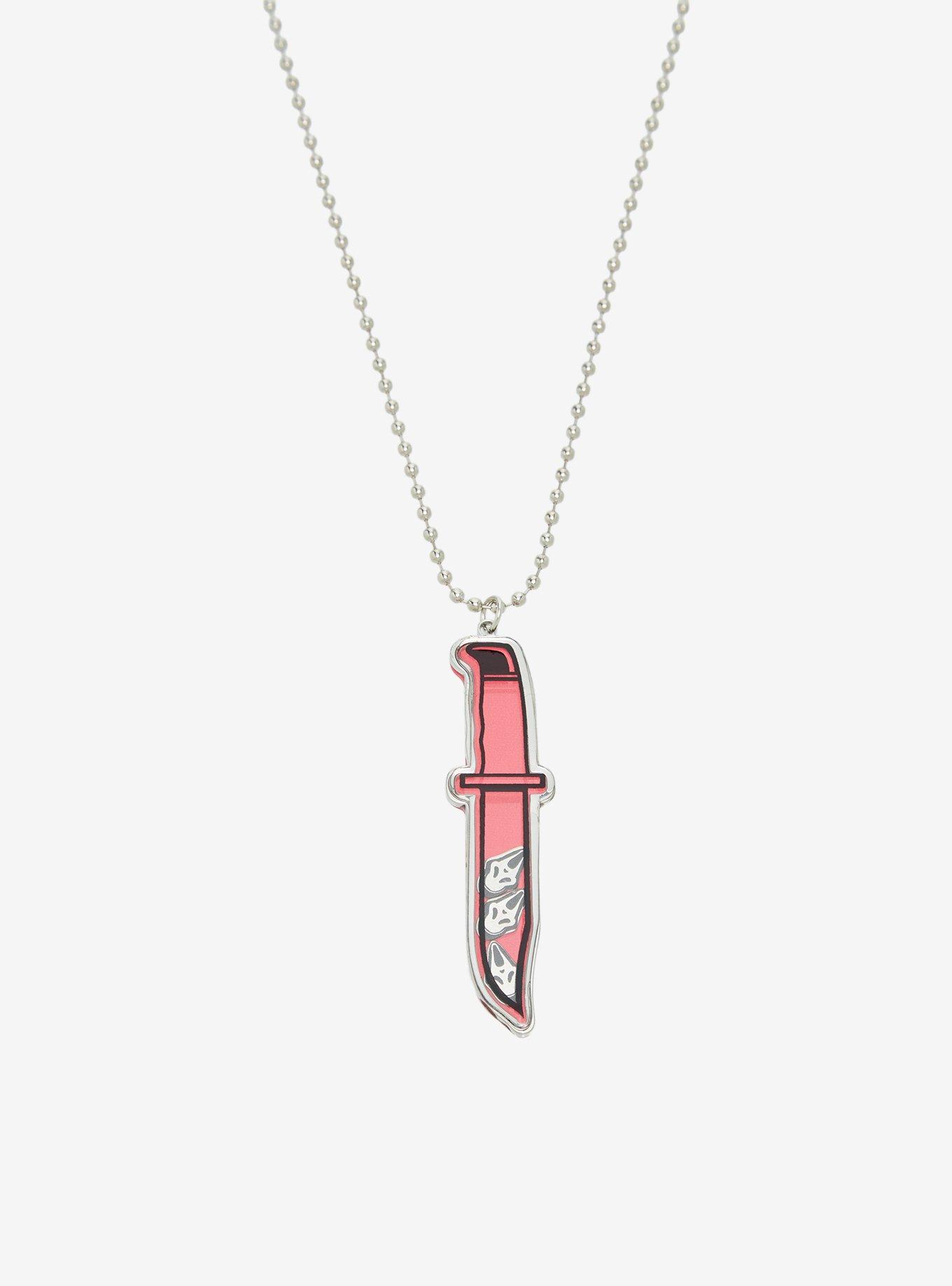 Ghost Face Knife Shaker Necklace, , alternate - view 3