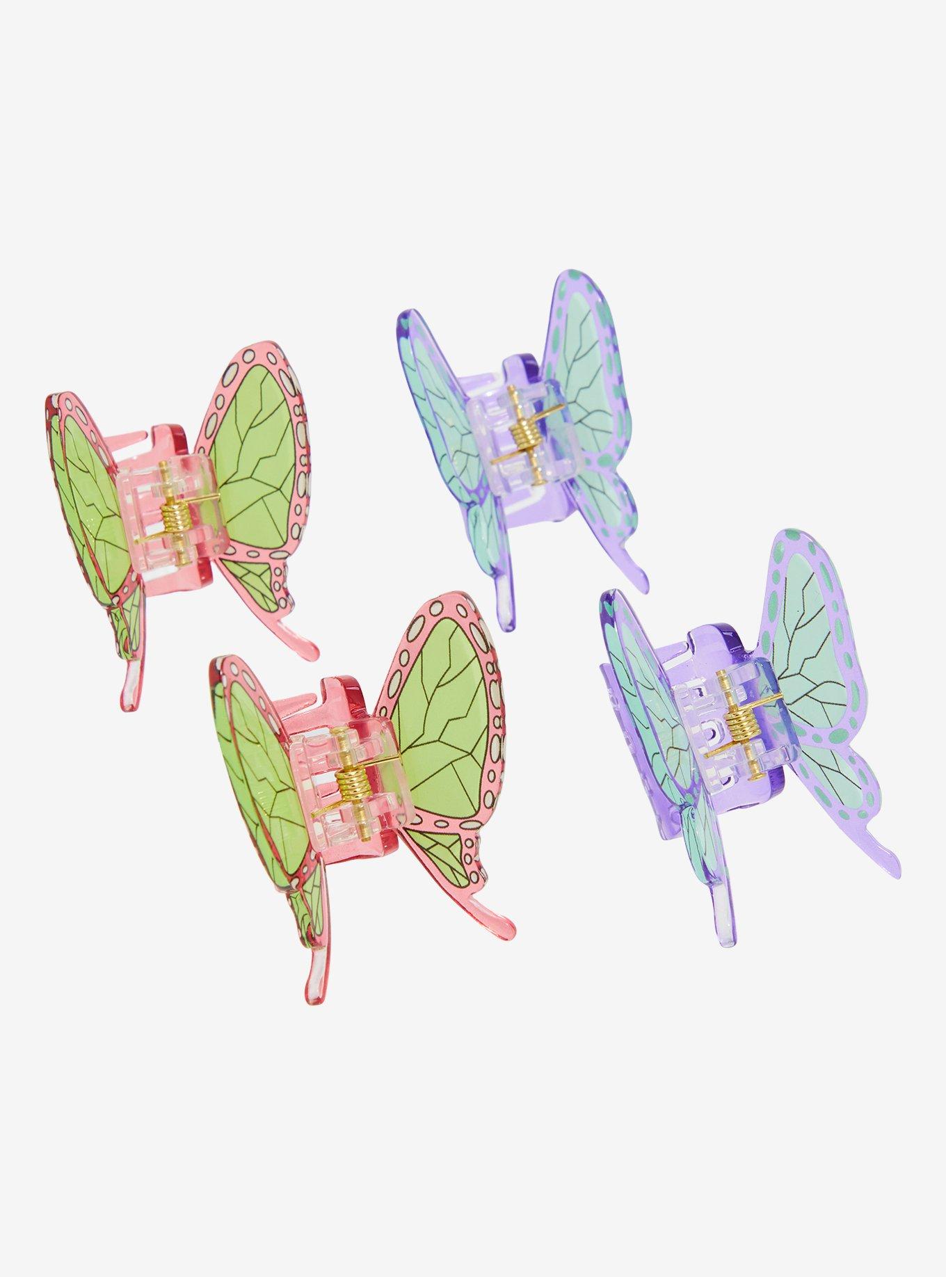 Demon Slayer: Kimetsu No Yaiba Mini Butterfly Hair Clip Set, , alternate - view 2