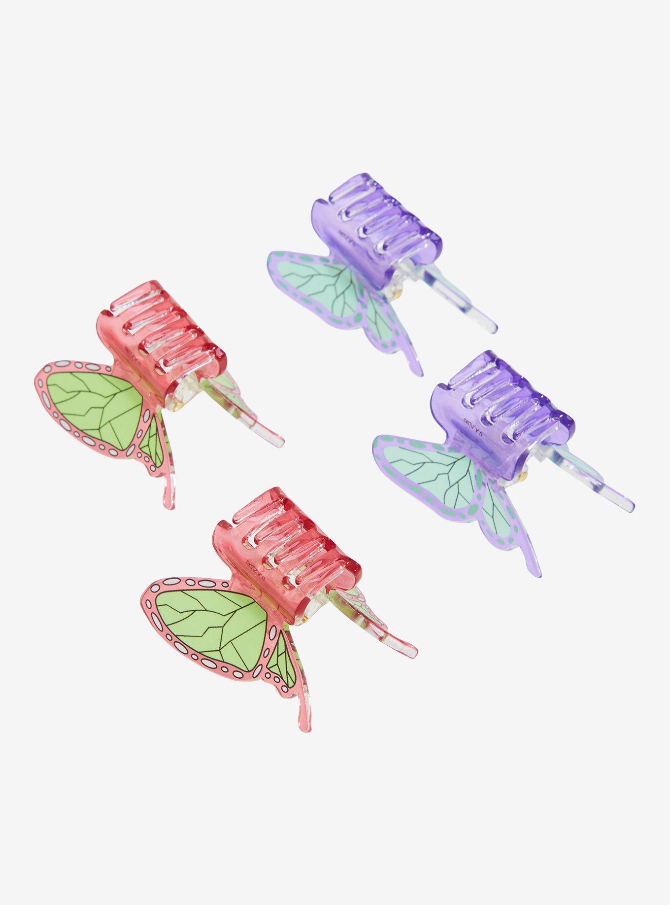 Demon Slayer: Kimetsu No Yaiba Mini Butterfly Hair Clip Set, , alternate - view 3