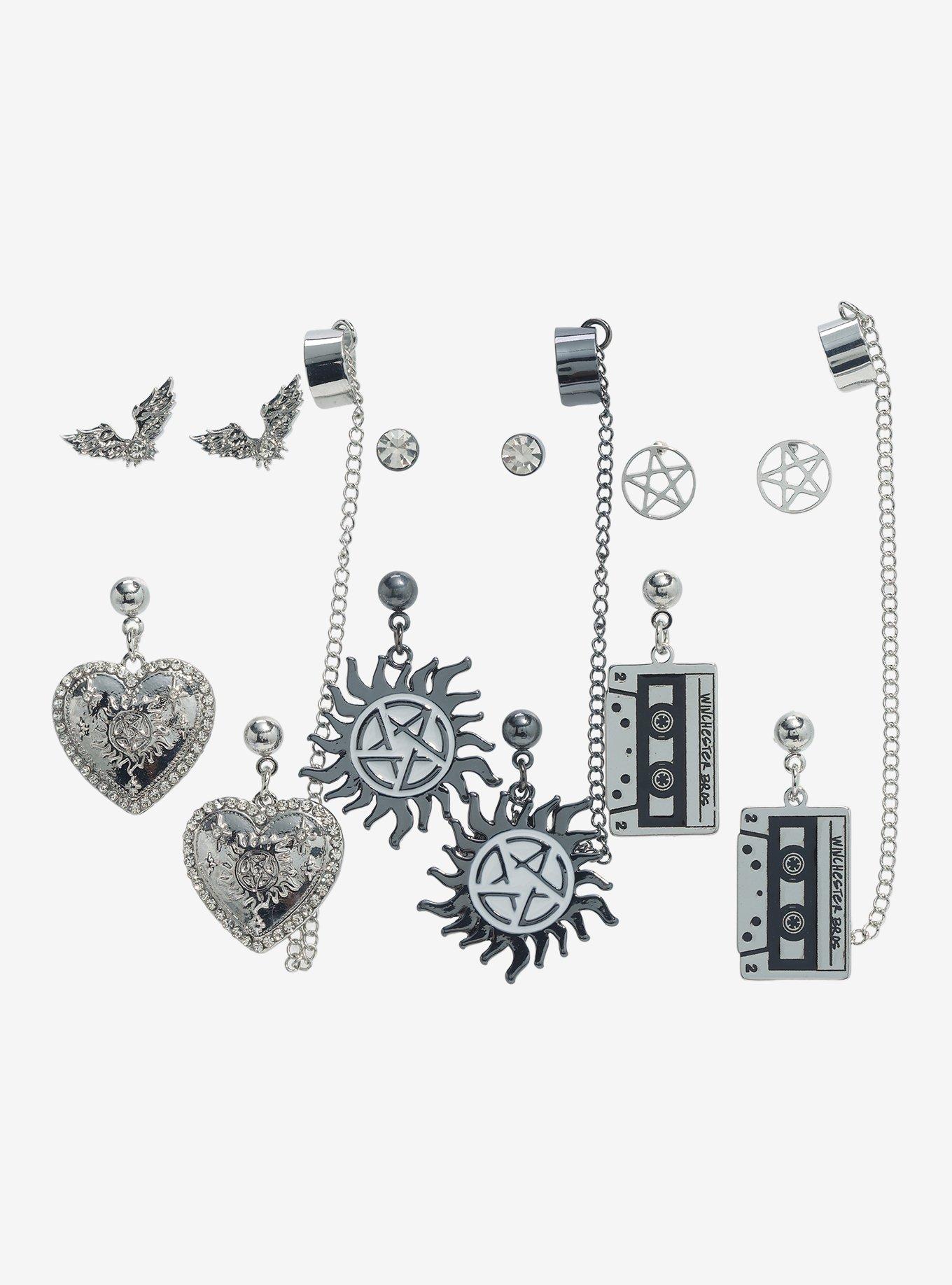 Supernatural Icons Cuff Earring Set, , alternate - view 2