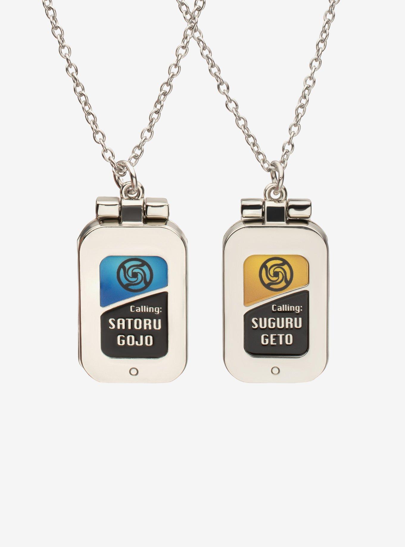 Jujutsu Kaisen Gojo & Geto Flip Phone Best Friend Necklace Set, , alternate - view 2