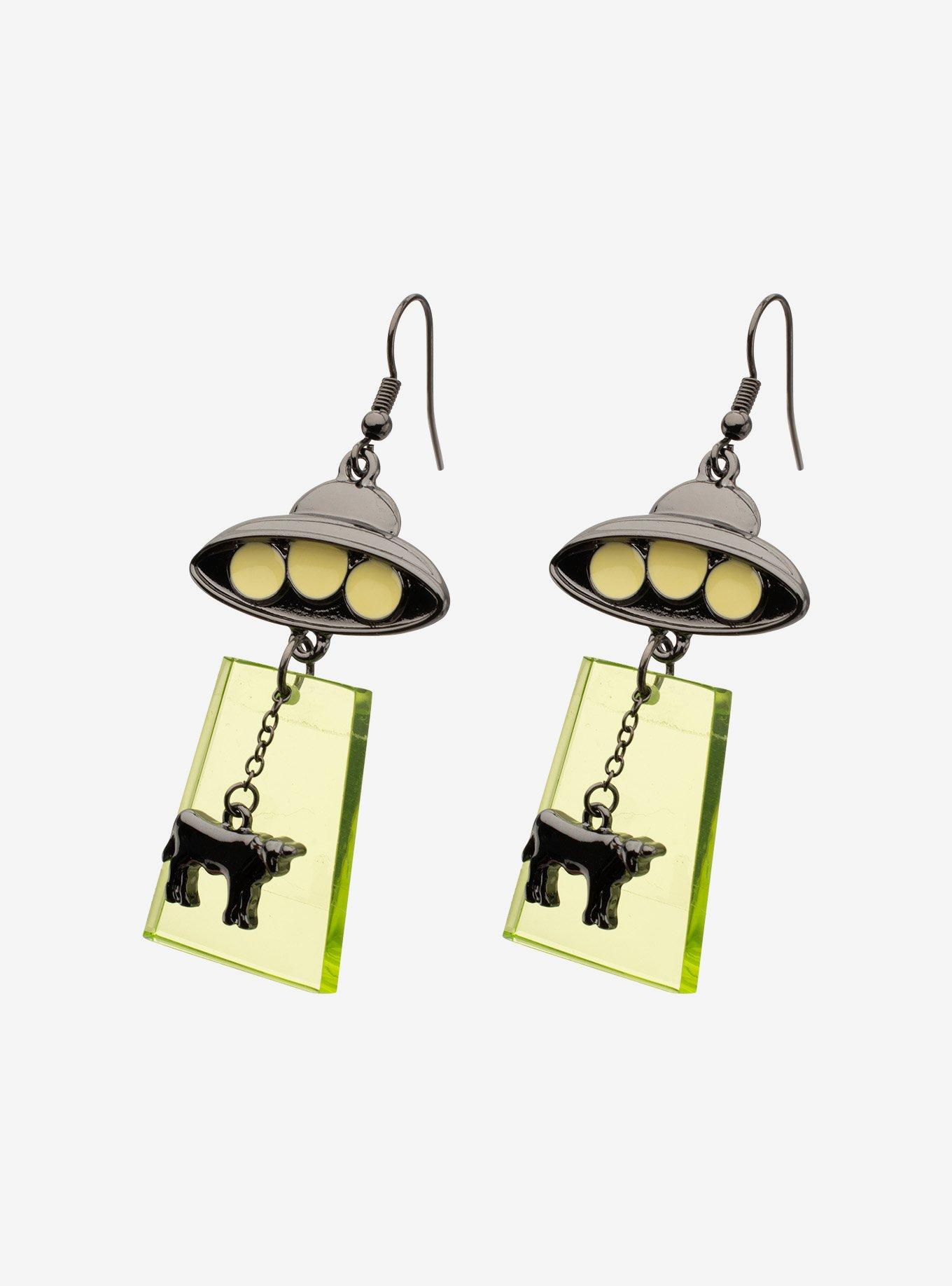 Dandadan UFO Cow Drop Earrings, , alternate - view 2