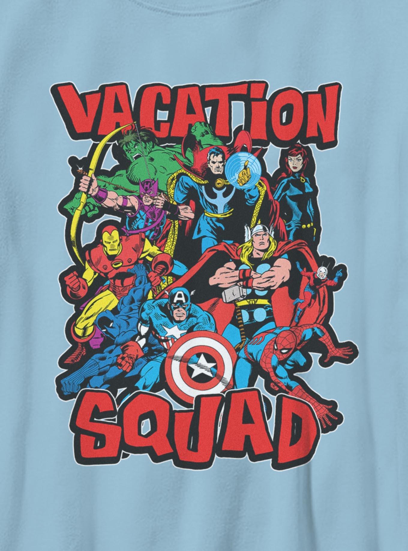 Marvel Avengers Vacation Squad Fighting Stance Youth T-Shirt, , hi-res