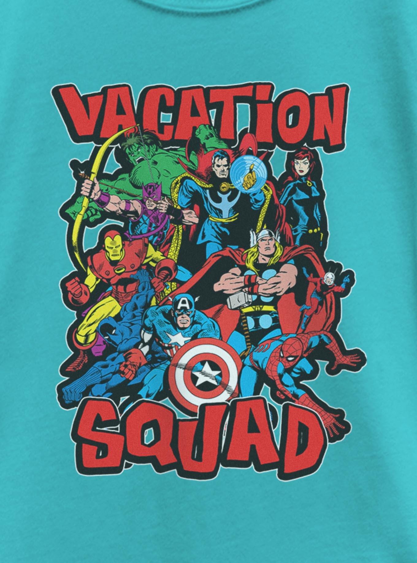 Marvel Avengers Vacation Squad Fighting Stance Youth Girls T-Shirt, , hi-res